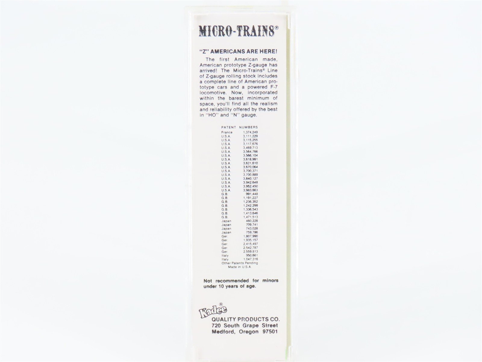 Z Scale Kadee Micro-Trains MTL 13501-2 NP Northern Pacific 50' Box Car #31468