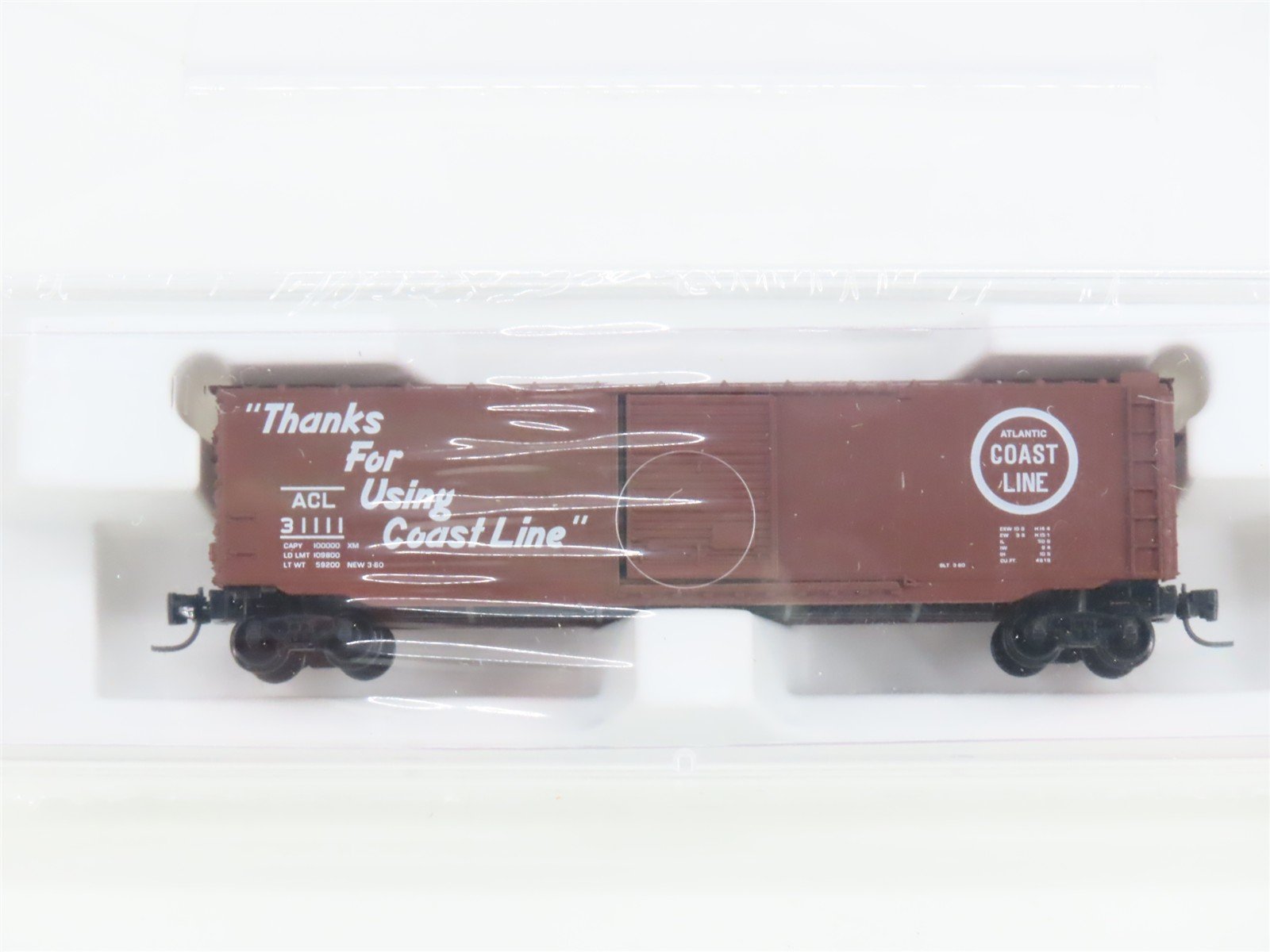 Z Scale Micro-Trains MTL 13511-2 ACL Atlantic Coast Line 50' Boxcar 31111 SEALED