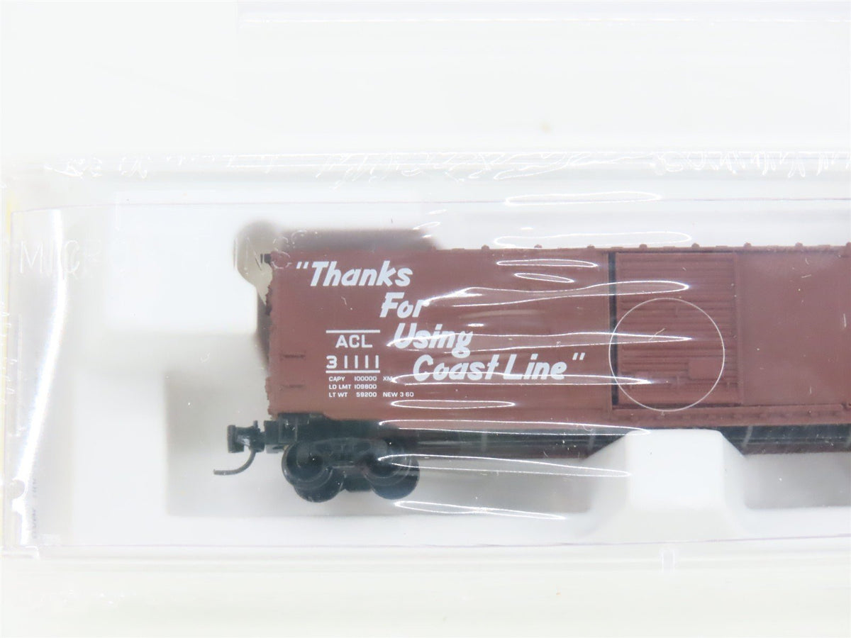 Z Scale Micro-Trains MTL 13511-2 ACL Atlantic Coast Line 50&#39; Boxcar 31111 SEALED