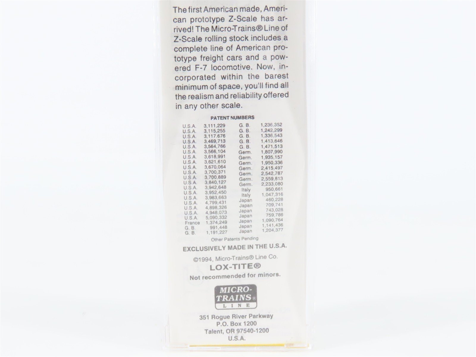 Z Scale Micro-Trains MTL 13514-2 SP Southern Pacific 50' Box Car #652270