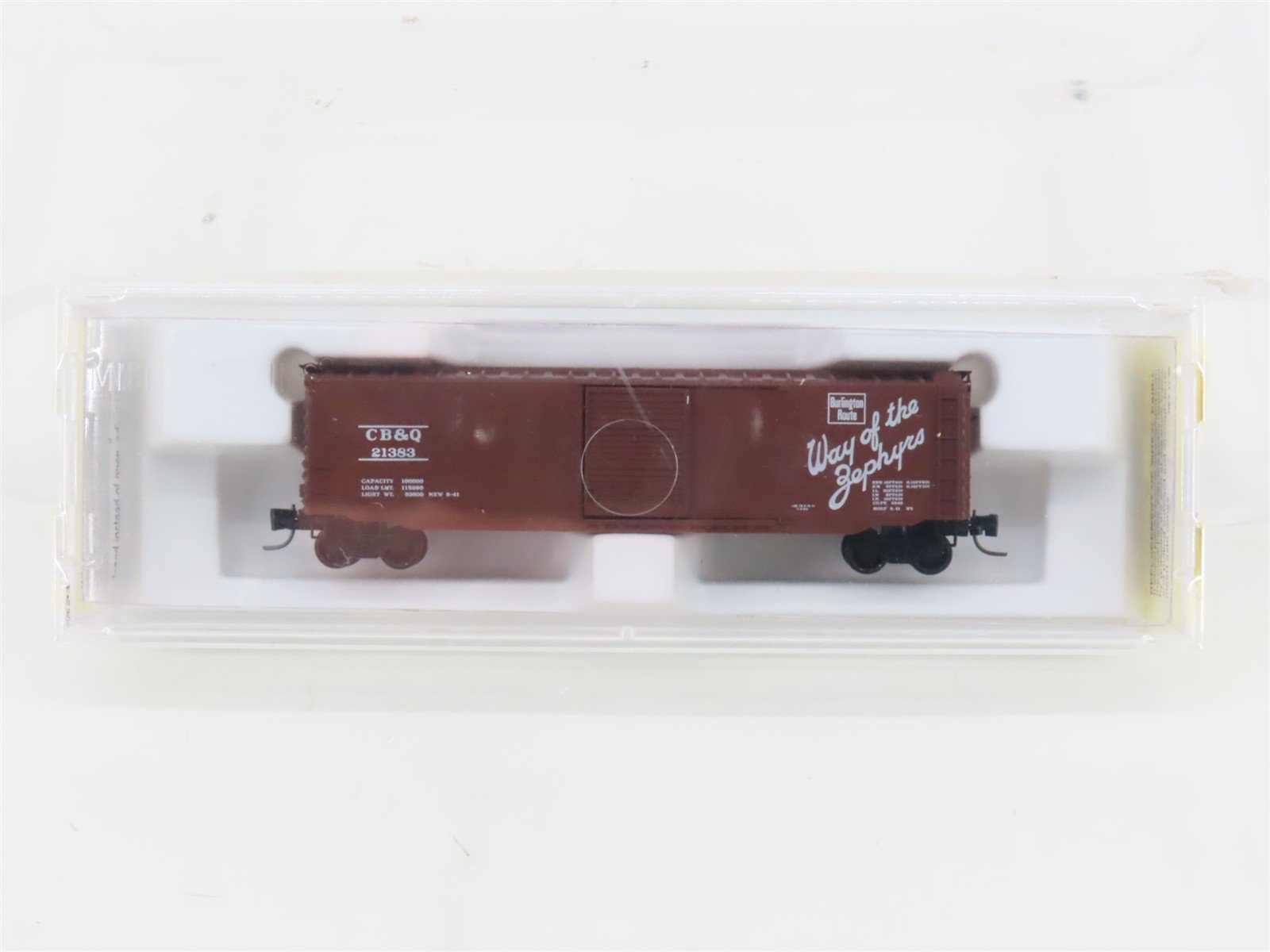 Z Scale Micro-Trains MTL 13519-2 CB&Q Way Of The Zephyrs 50' Boxcar 21383 SEALED