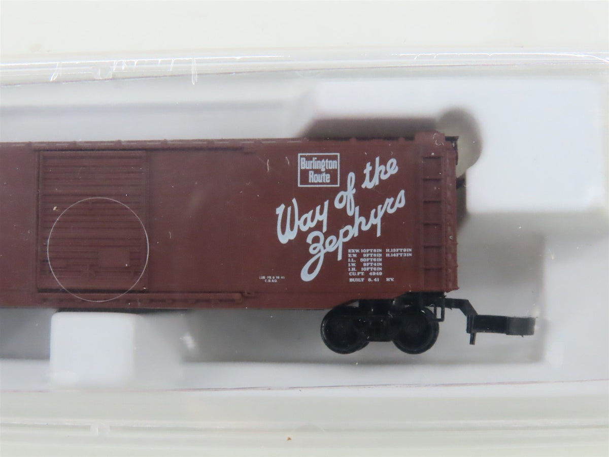 Z Scale Micro-Trains MTL 13519 CB&amp;Q Way Of The Zephyrs 50&#39; Box Car #21383 SEALED