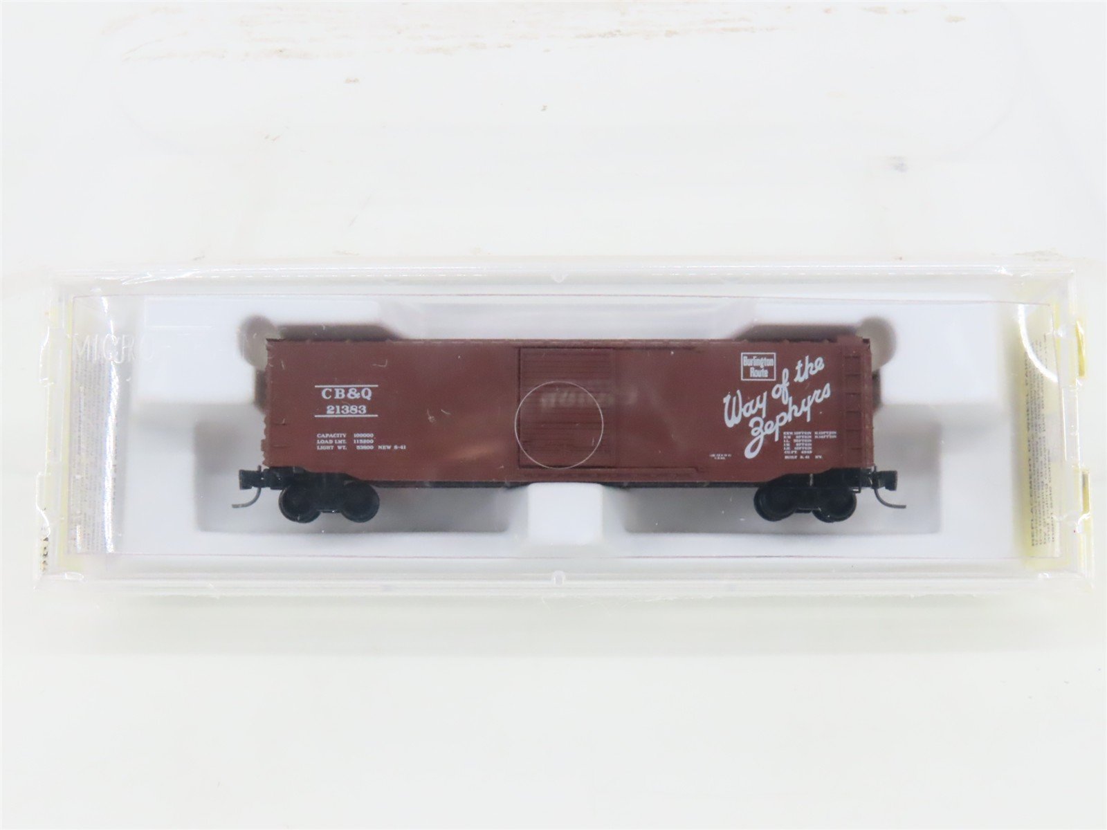 Z Scale Micro-Trains MTL 13519-2 CB&Q Way Of The Zephyrs 50' Boxcar 21383 SEALED