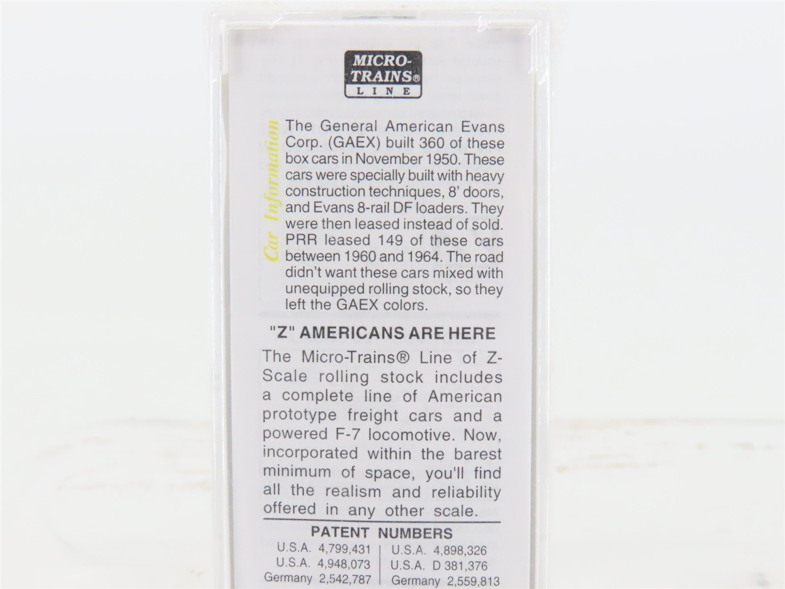 Z Scale Micro-Trains MTL 13518-2 PRR Pennsylvania 50' Box Car #47172 SEALED