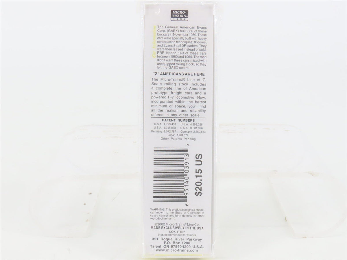 Z Scale Micro-Trains MTL 13518-2 PRR Pennsylvania 50&#39; Box Car #47172 - SEALED