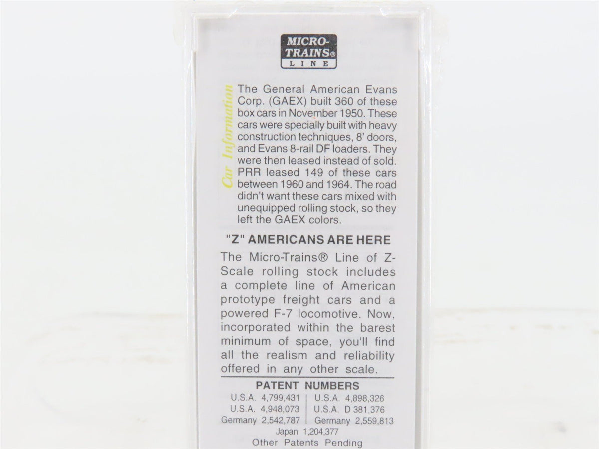 Z Scale Micro-Trains MTL 13518-2 PRR Pennsylvania 50&#39; Box Car #47172 - SEALED
