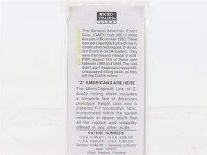 Z Scale Micro-Trains MTL 13518-2 PRR Pennsylvania 50' Box Car #47172 - SEALED