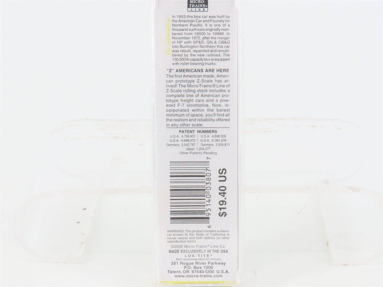 Z Scale Micro-Trains MTL 13517-2 BN Burlington Northern 50' Boxcar 246002 SEALED