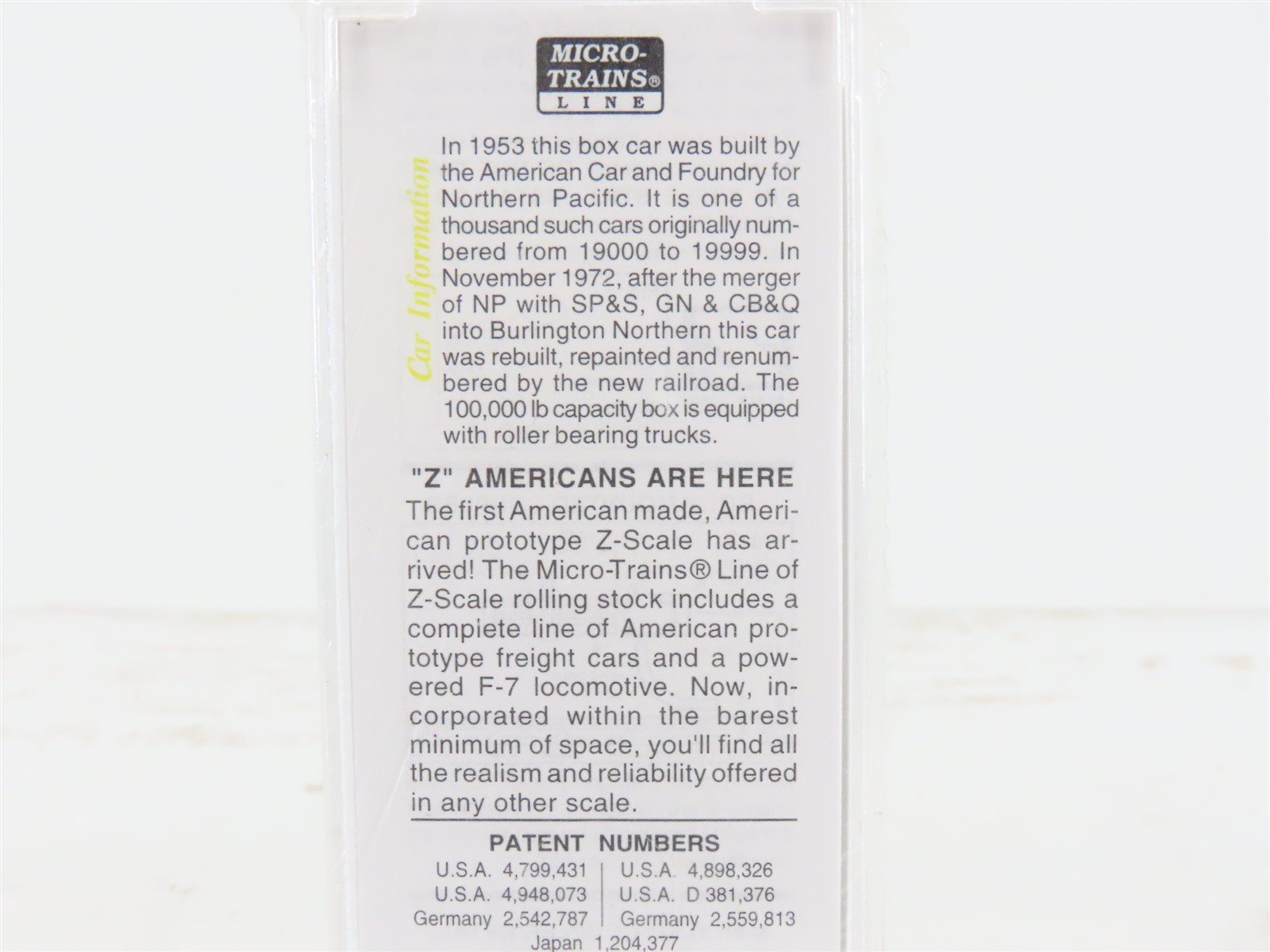 Z Scale Micro-Trains MTL 13517-2 BN Burlington Northern 50' Boxcar 246002 SEALED