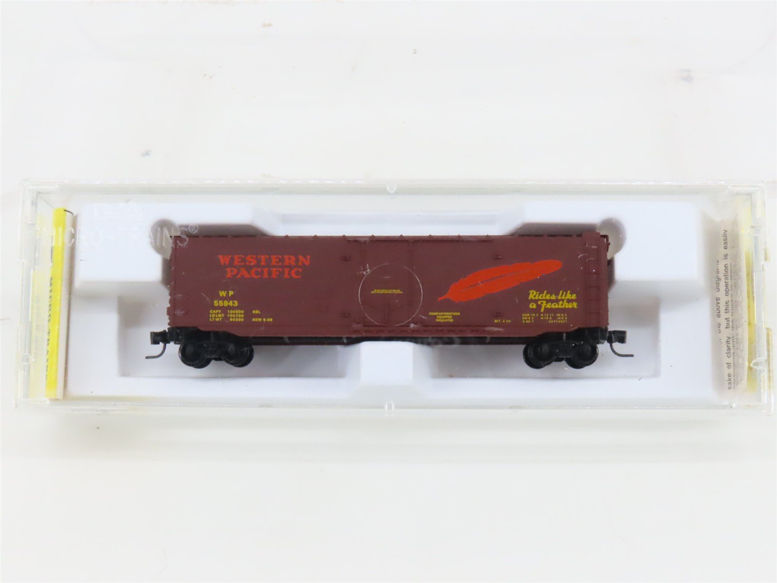 Z Scale Kadee Micro-Trains MTL 13603-2 WP "Feather" 50' Box Car #55943