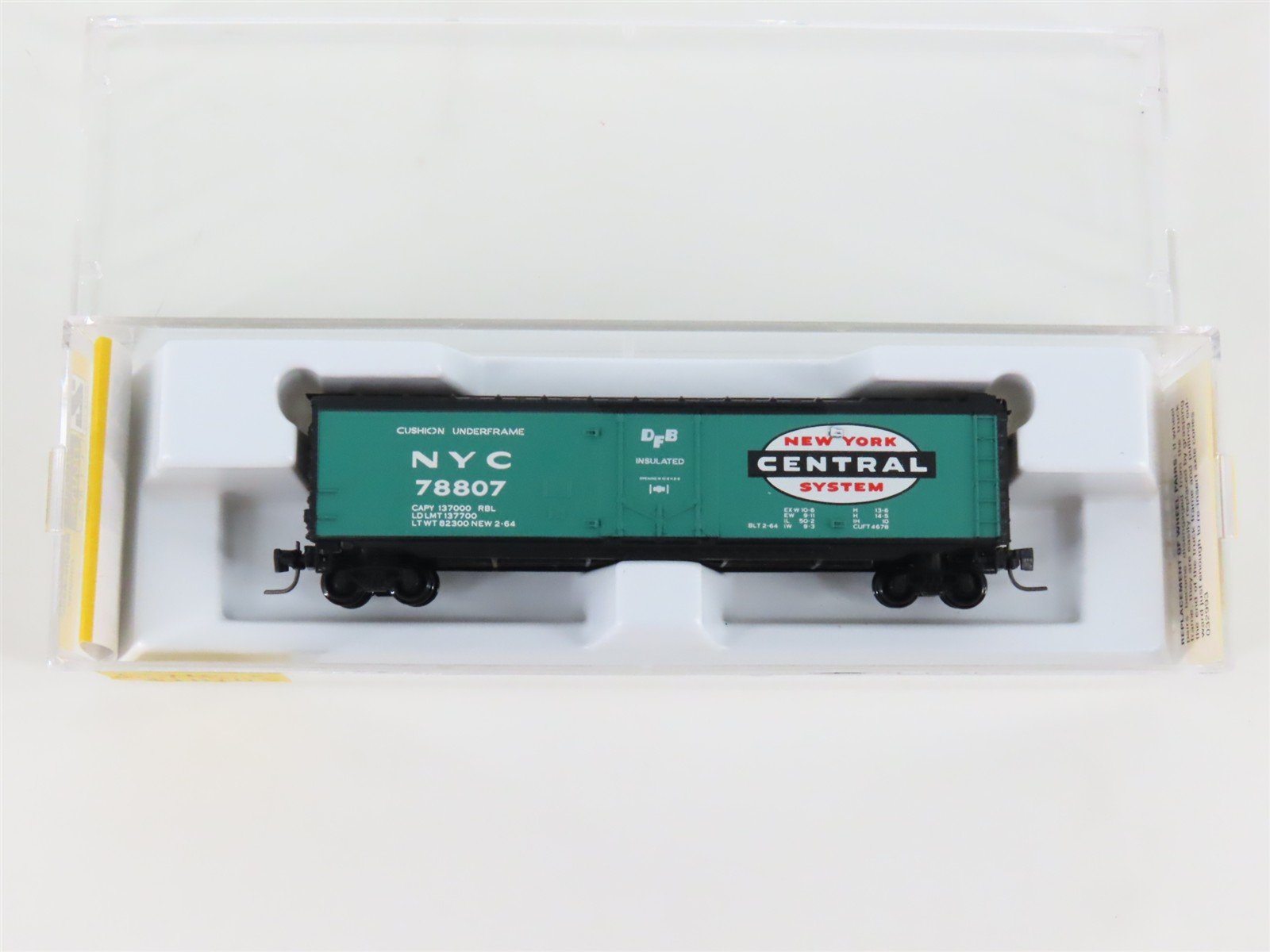Z Scale Micro-Trains MTL 13616-2 NYC New York Central System 50 Box Car #78807