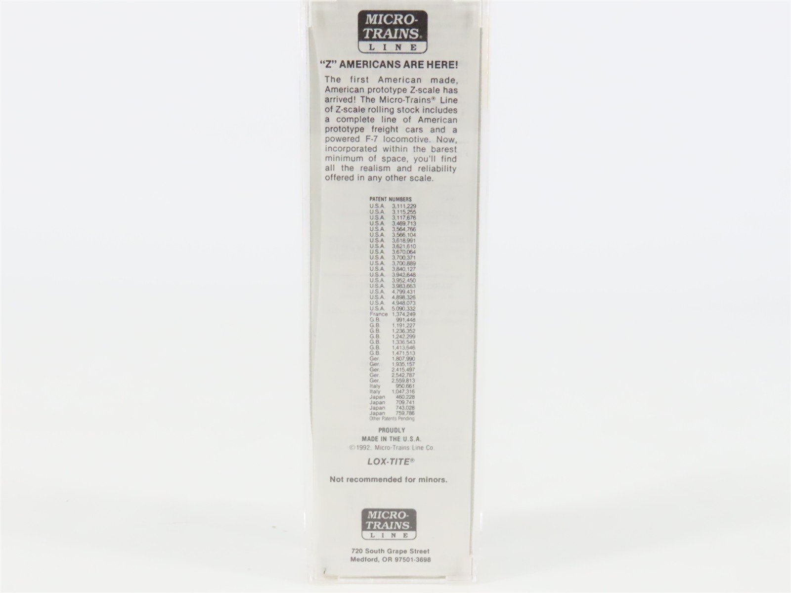 Z Scale Micro-Trains MTL 13615-2 20th Anniversary Z Scale 50' Box Car 1972-1992