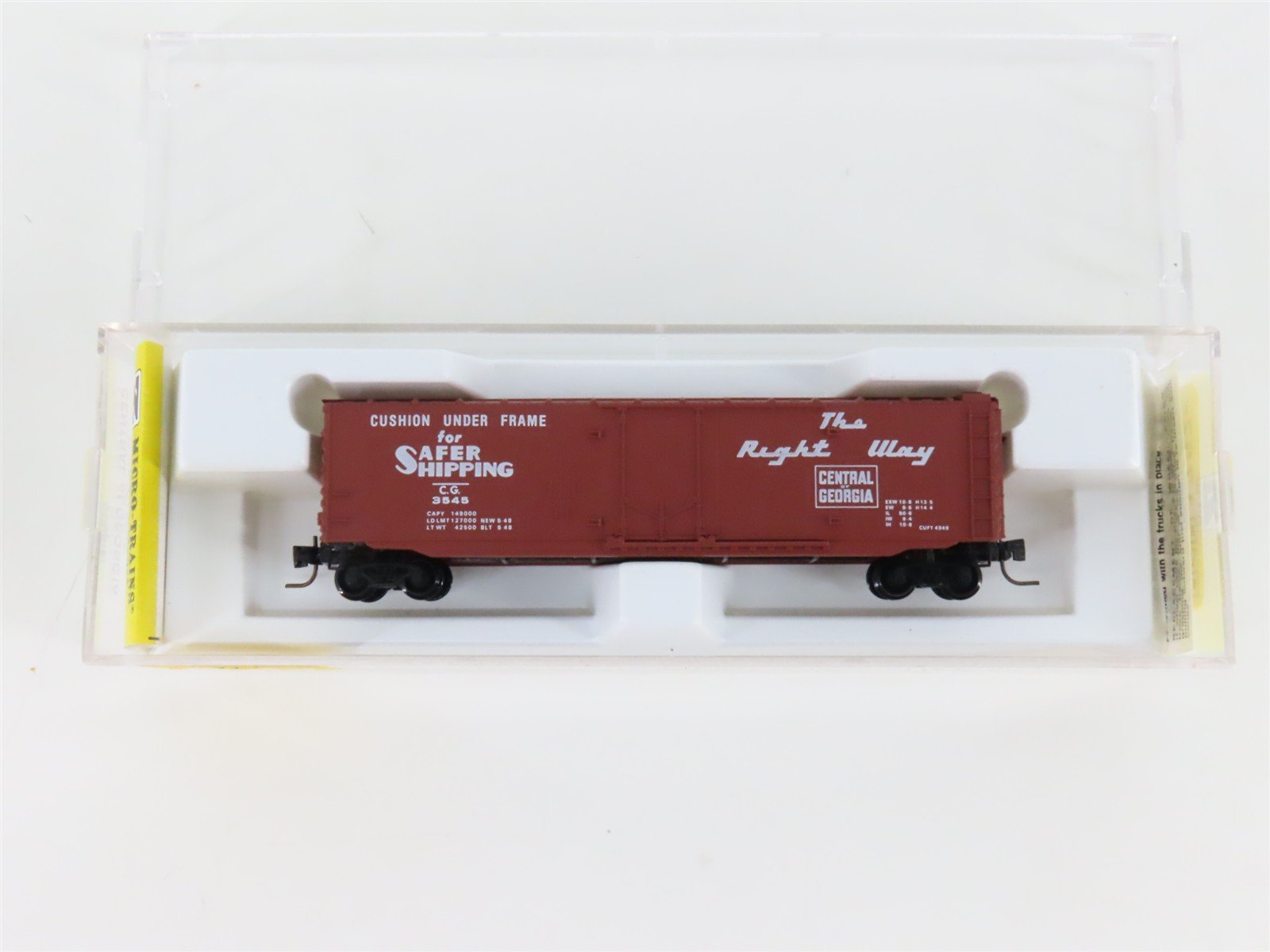 Z Scale Micro-Trains MTL 13612-2 CG Central of Georgia 50' Box Car #3545