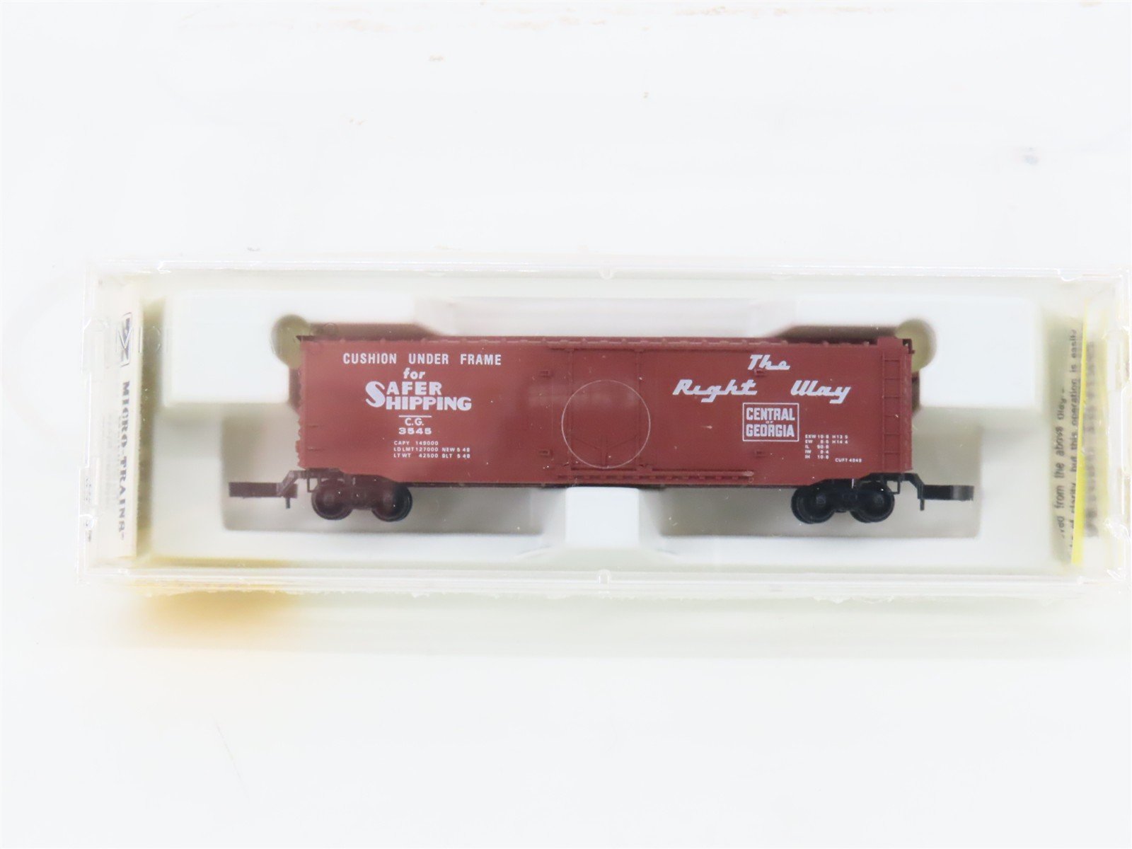 Z Scale Micro-Trains MTL 13612 CG Central of Georgia 50' Box Car #3545 - SEALED