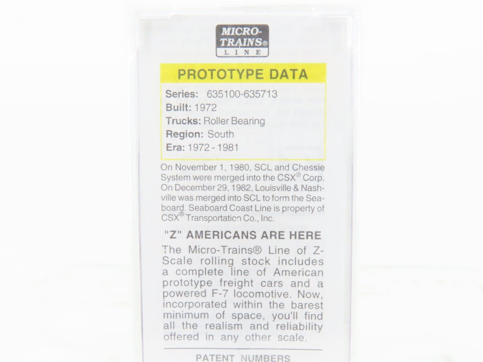 Z Scale Micro-Trains MTL 13611-2 SCL Seaboard Coast Line 50' Box Car #635291