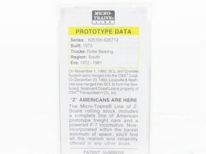 Z Scale Micro-Trains MTL 13611-2 SCL Seaboard Coast Line 50' Box Car #635291
