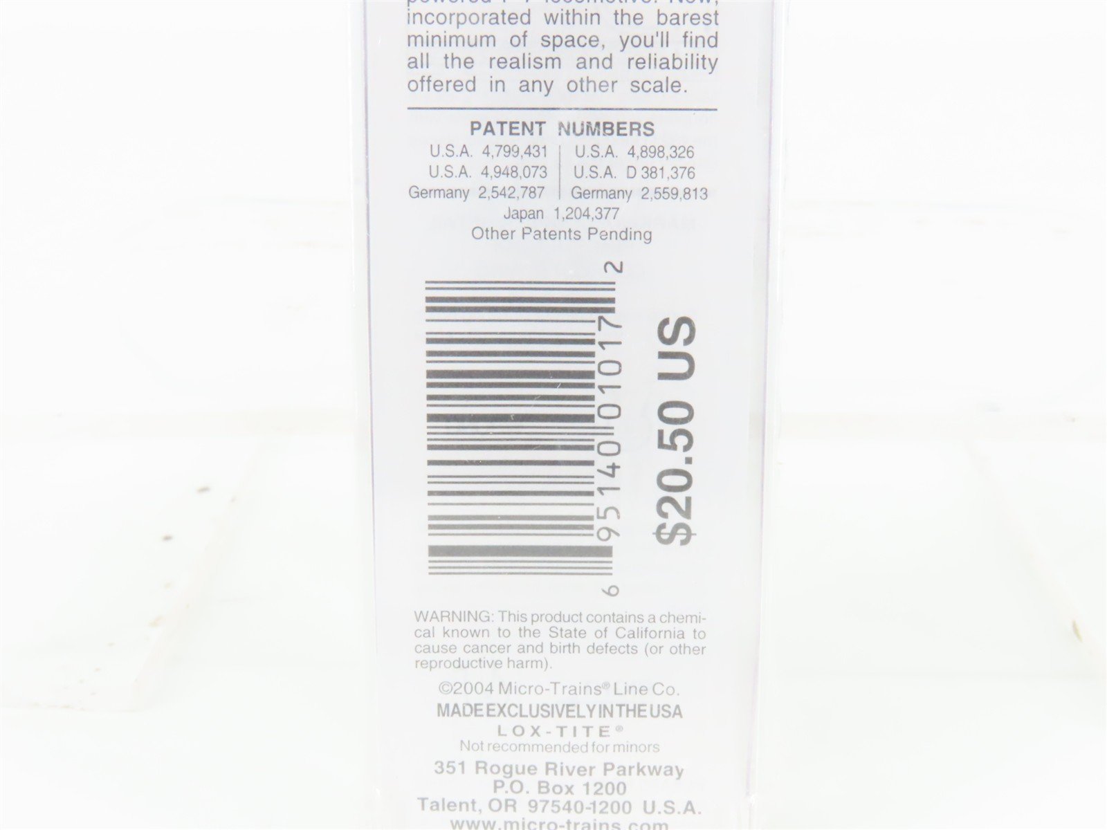 Z Scale Micro-Trains MTL 13611-2 SCL Seaboard Coast Line 50' Box Car #635291