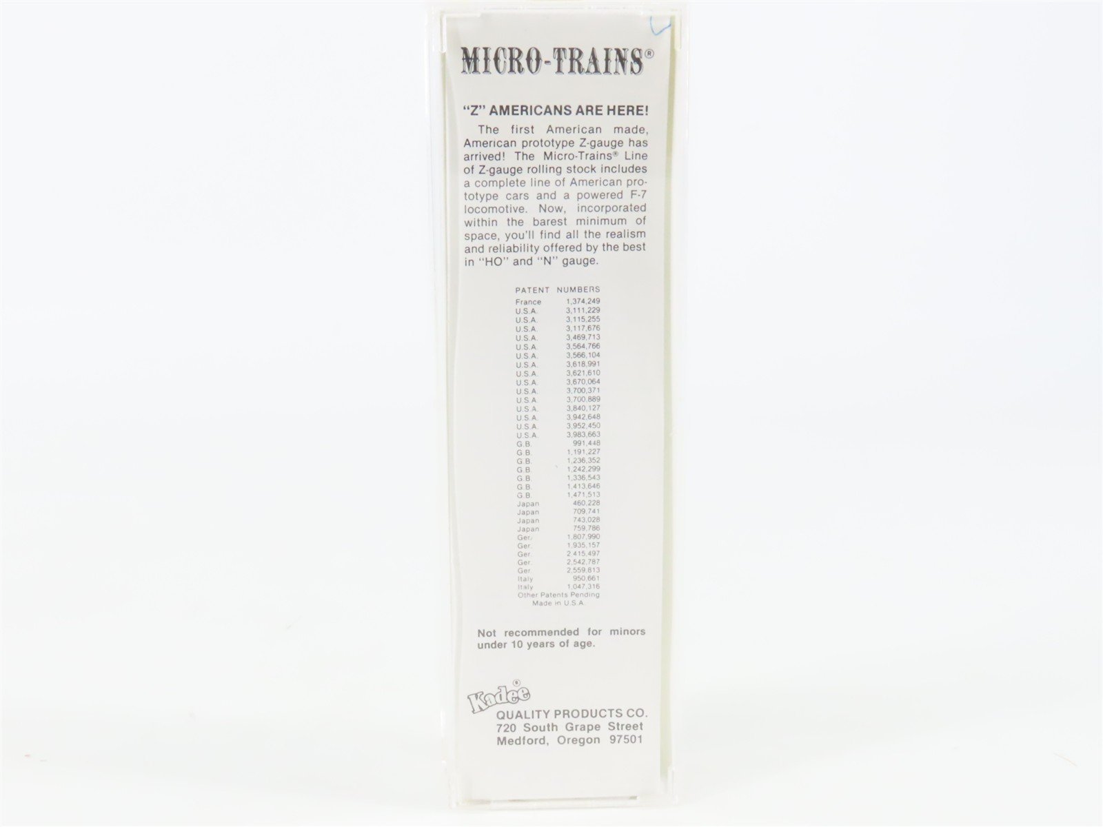 Z Kadee Micro-Trains MTL 13608-2 SCL Fruit Growers Express 50' Box Car #492966