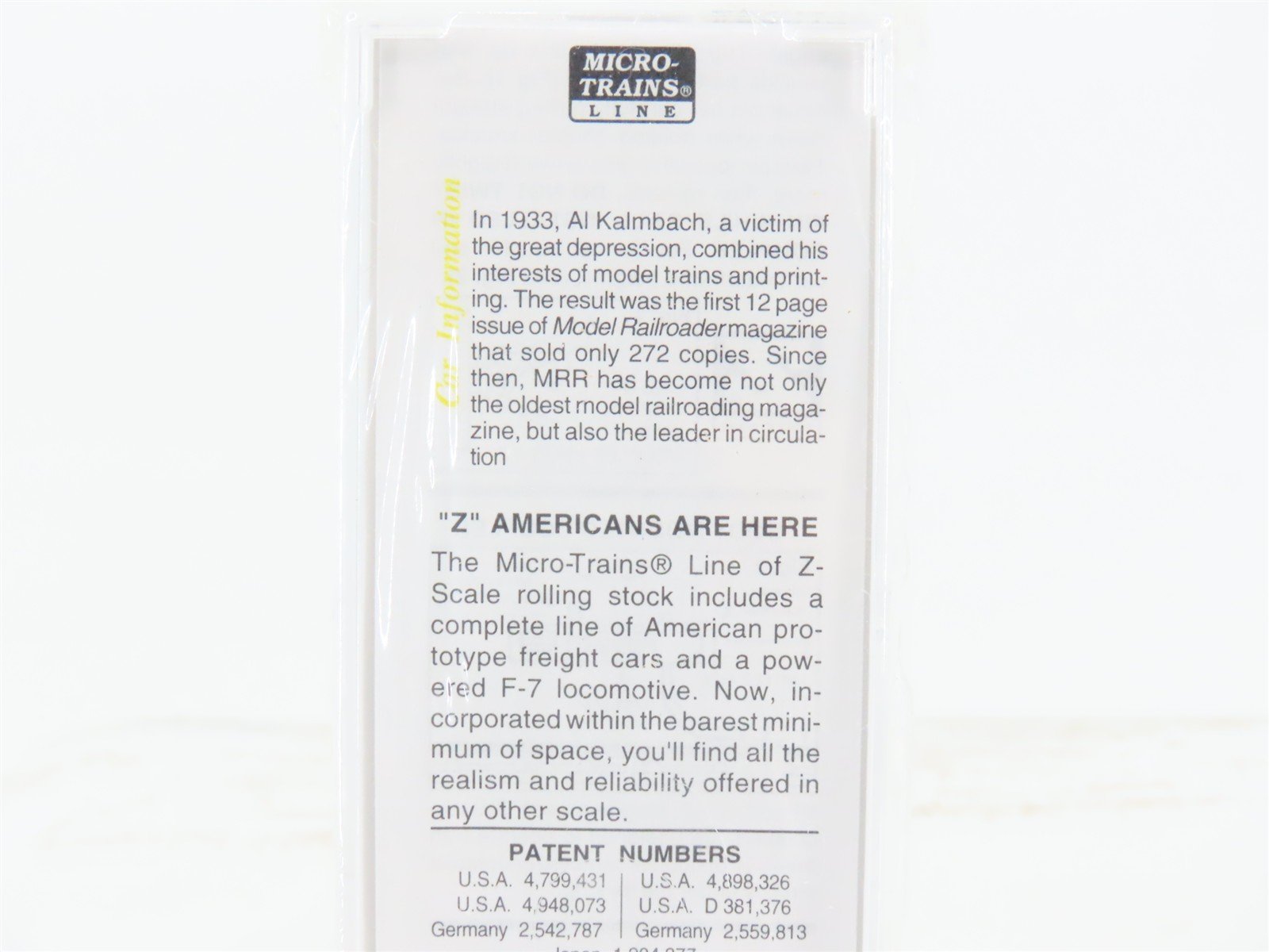 Z Micro-Trains MTL 13626-2 WSOR Model Railroader 70 Years 50' Box Car #503149