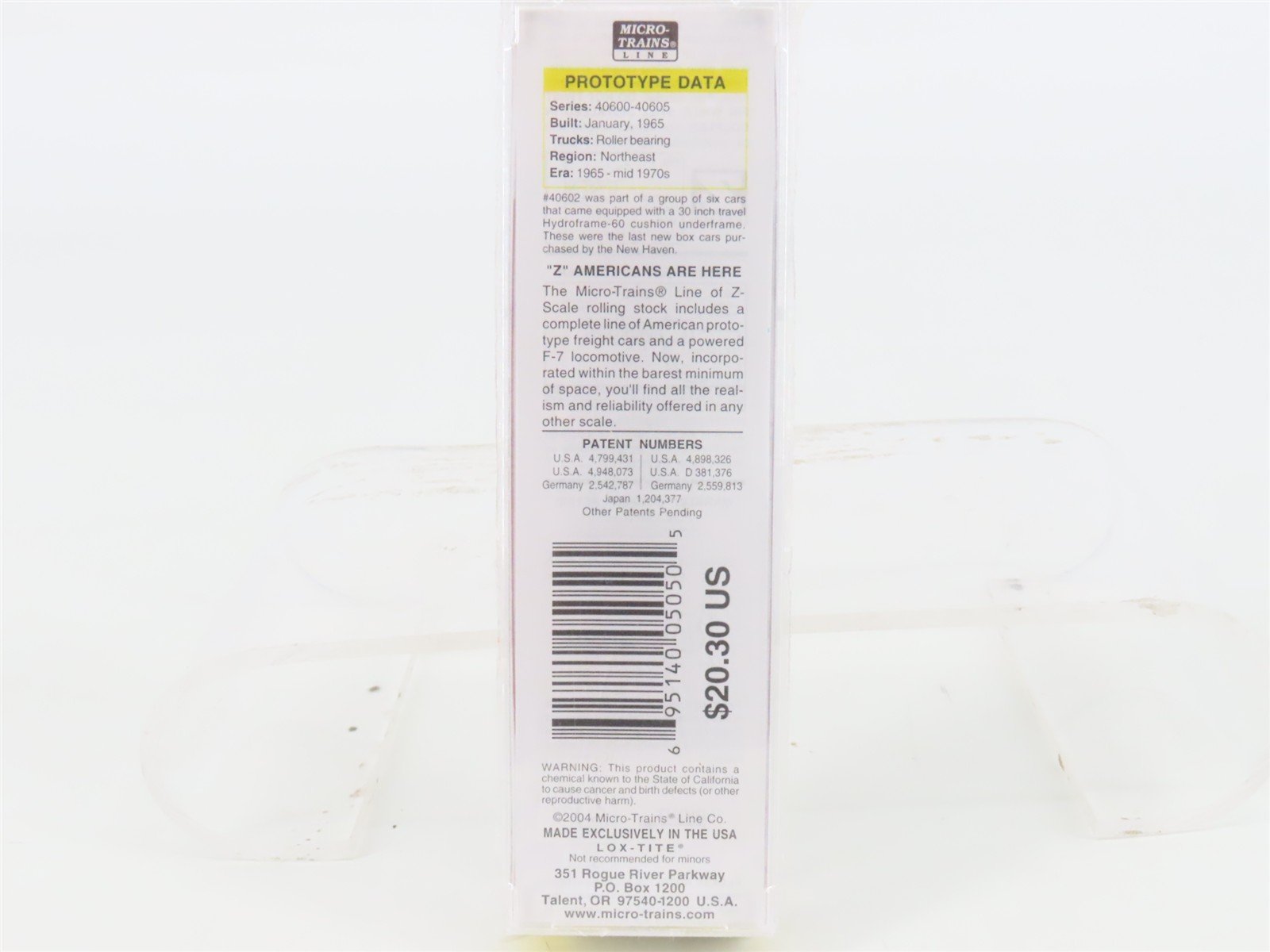 Z Scale Micro-Trains MTL 13628 NH New Haven 50' Box Car #40602 - SEALED
