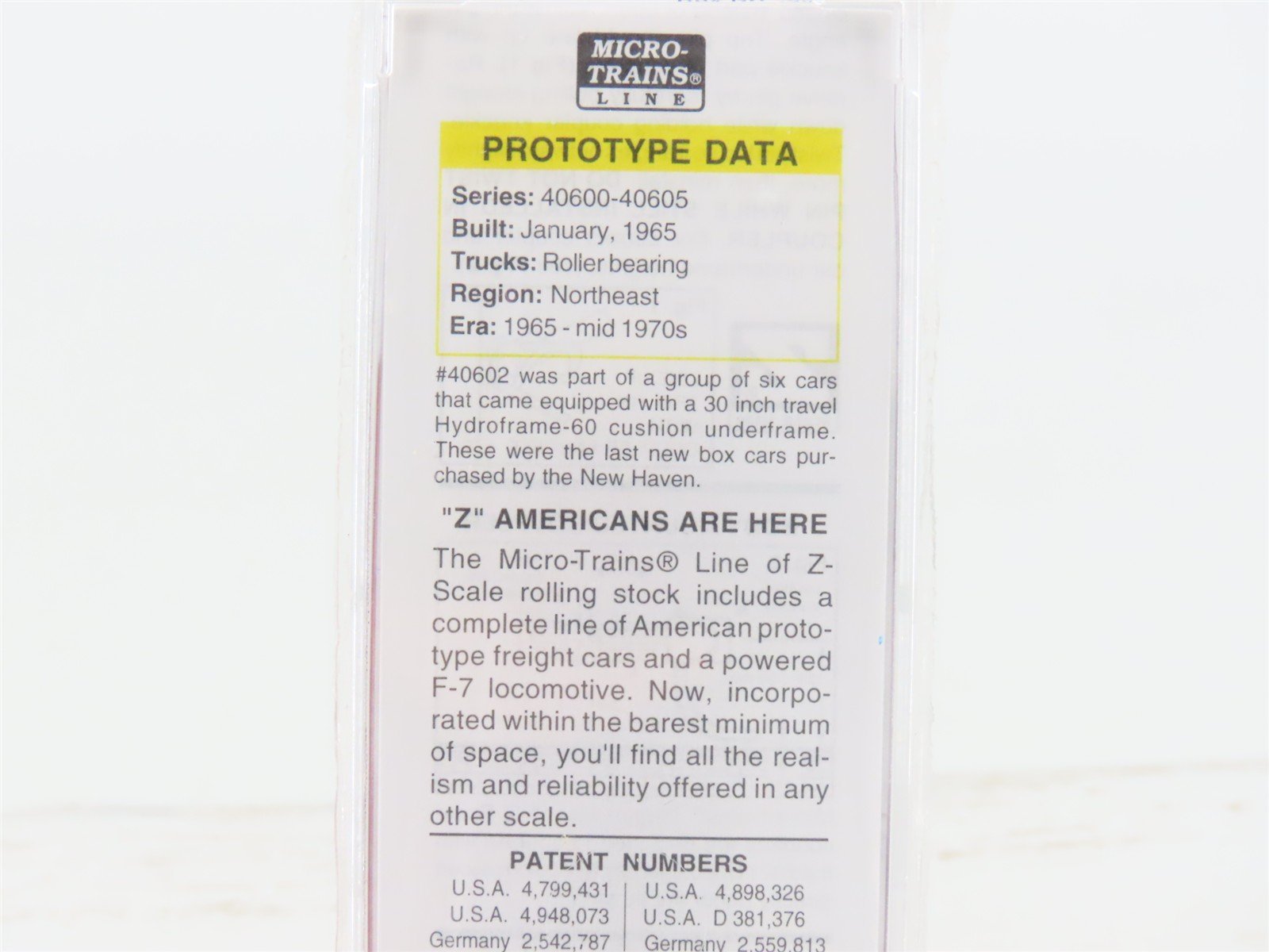 Z Scale Micro-Trains MTL 13628 NH New Haven 50' Box Car #40602 - SEALED
