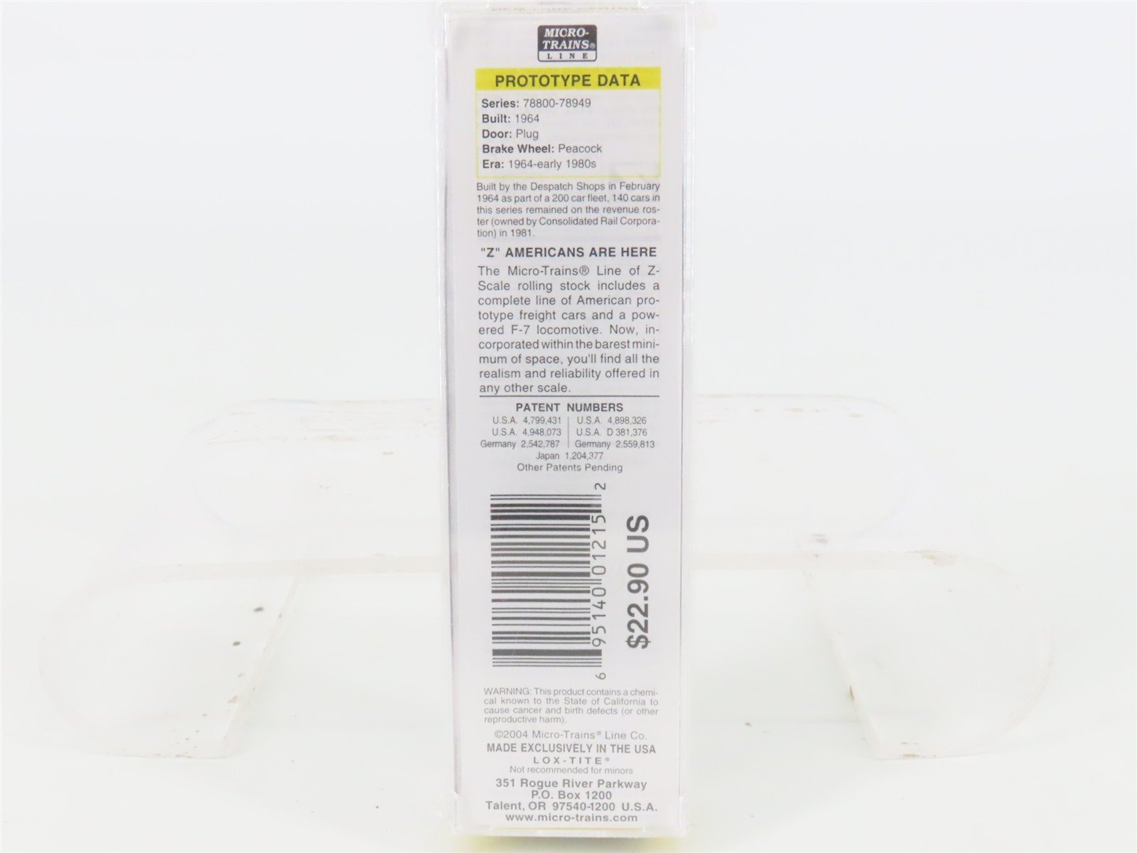 Z Scale Micro-Trains MTL 13616-2 NYC New York Central 50' Box Car #78926 SEALED