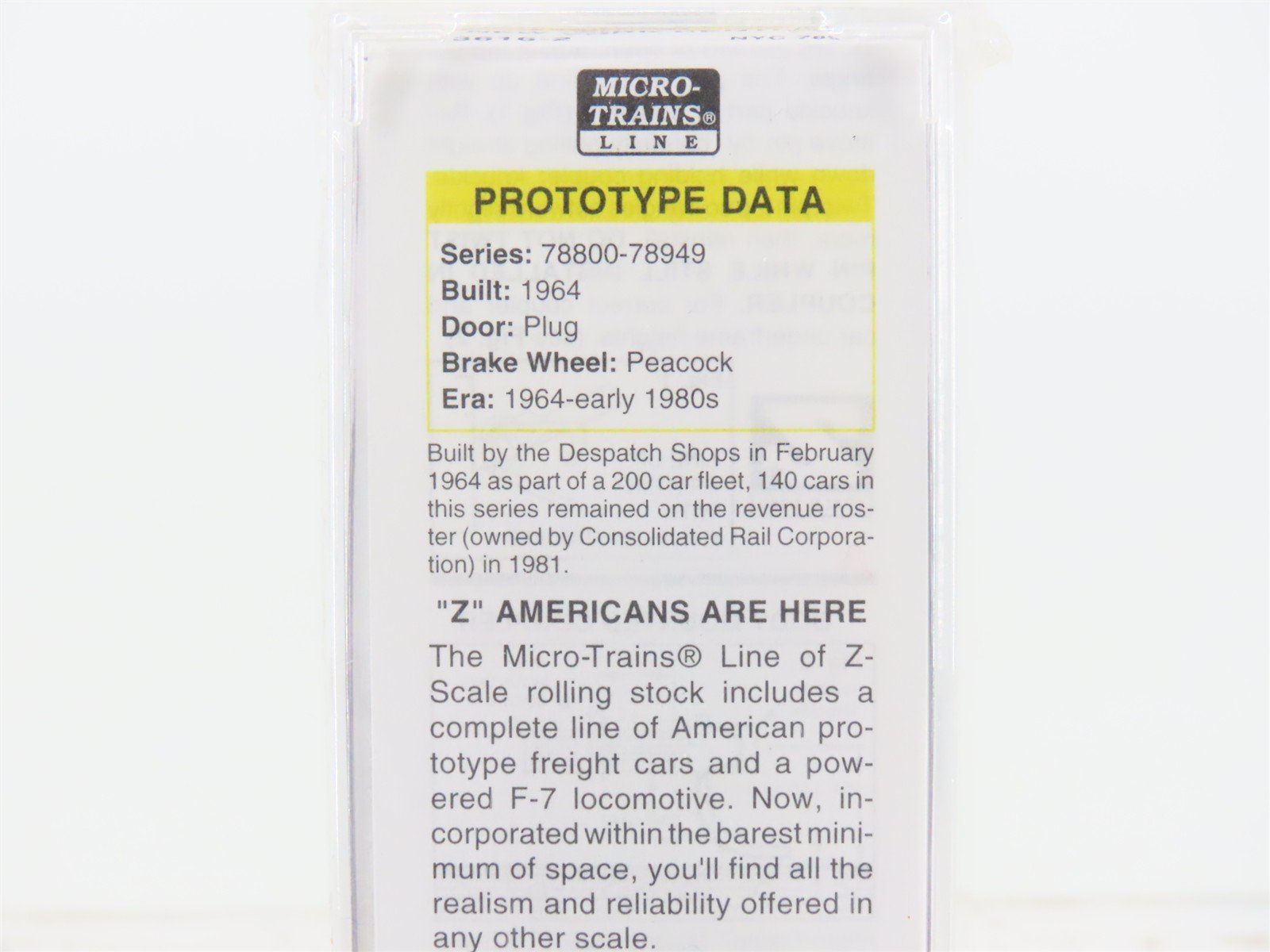 Z Scale Micro-Trains MTL 13616-2 NYC New York Central 50' Box Car #78926 SEALED