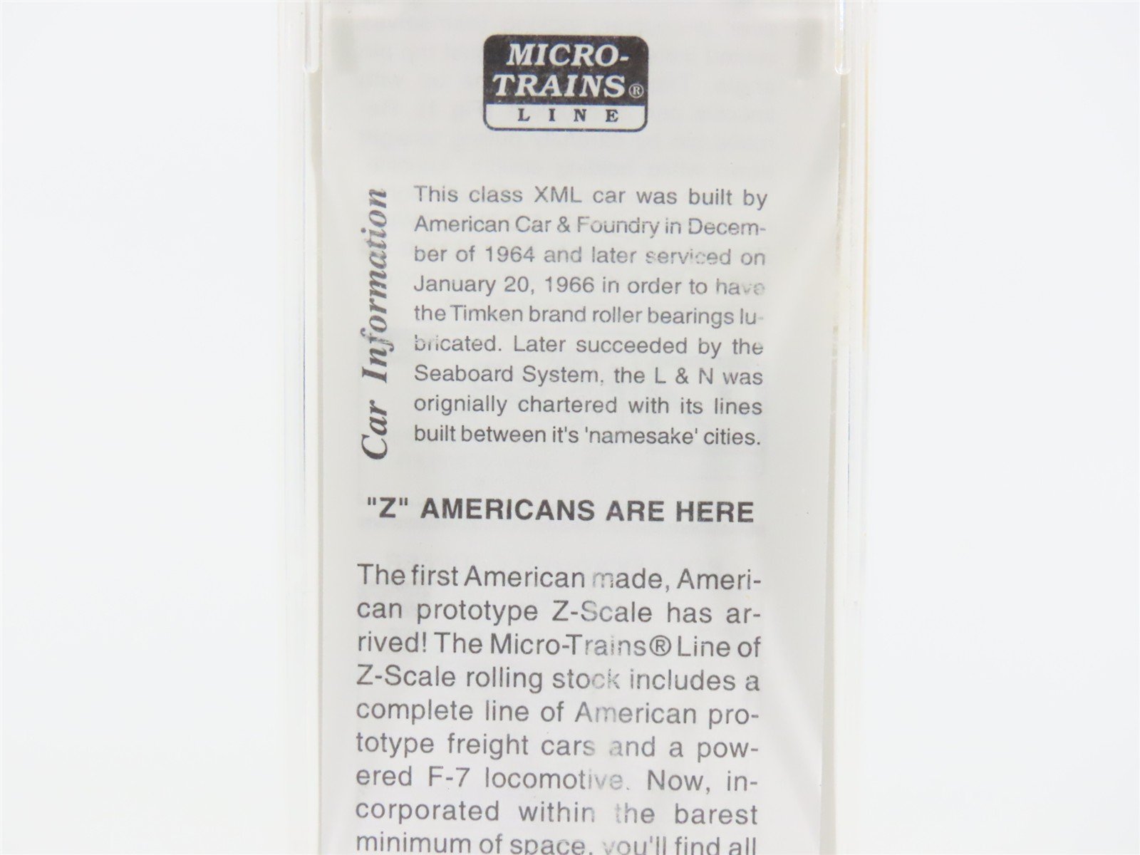 Z Scale Micro-Trains MTL 13617-2 L&N Louisville & Nashville 50' Box Car #103783