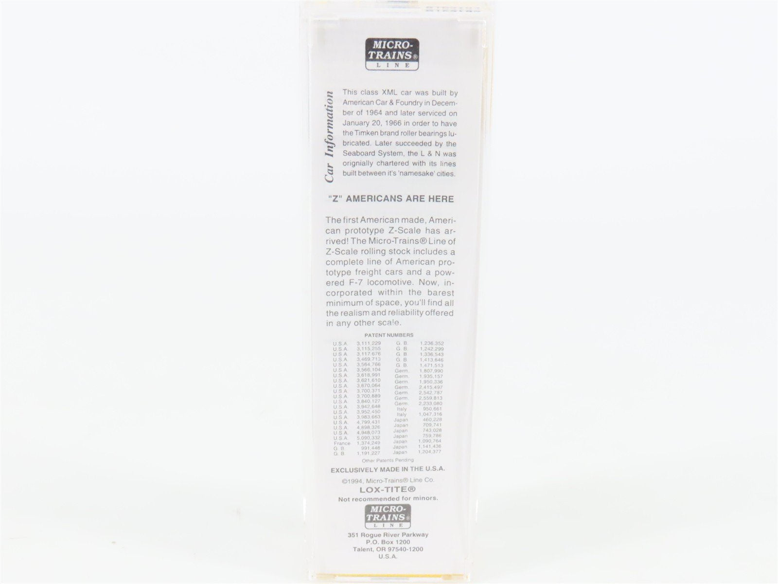 Z Scale Micro-Trains MTL 13617-2 L&N Louisville & Nashville 50' Box Car #103783