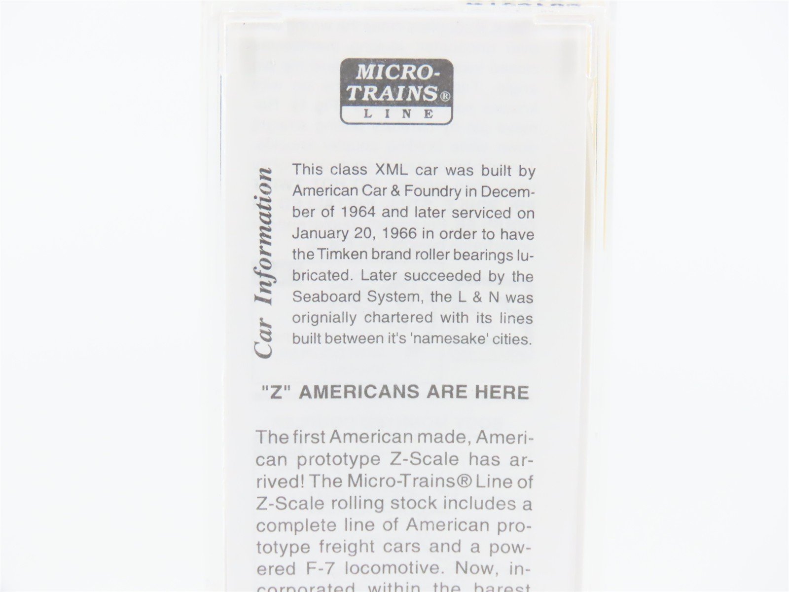 Z Scale Micro-Trains MTL 13617-2 L&N Louisville & Nashville 50' Box Car #103783