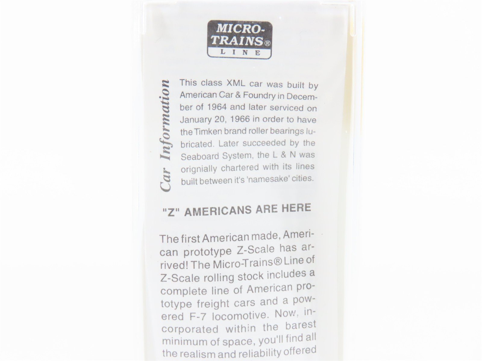 Z Scale Micro-Trains MTL 13617 L&N Louisville & Nashville 50' Box Car #103783