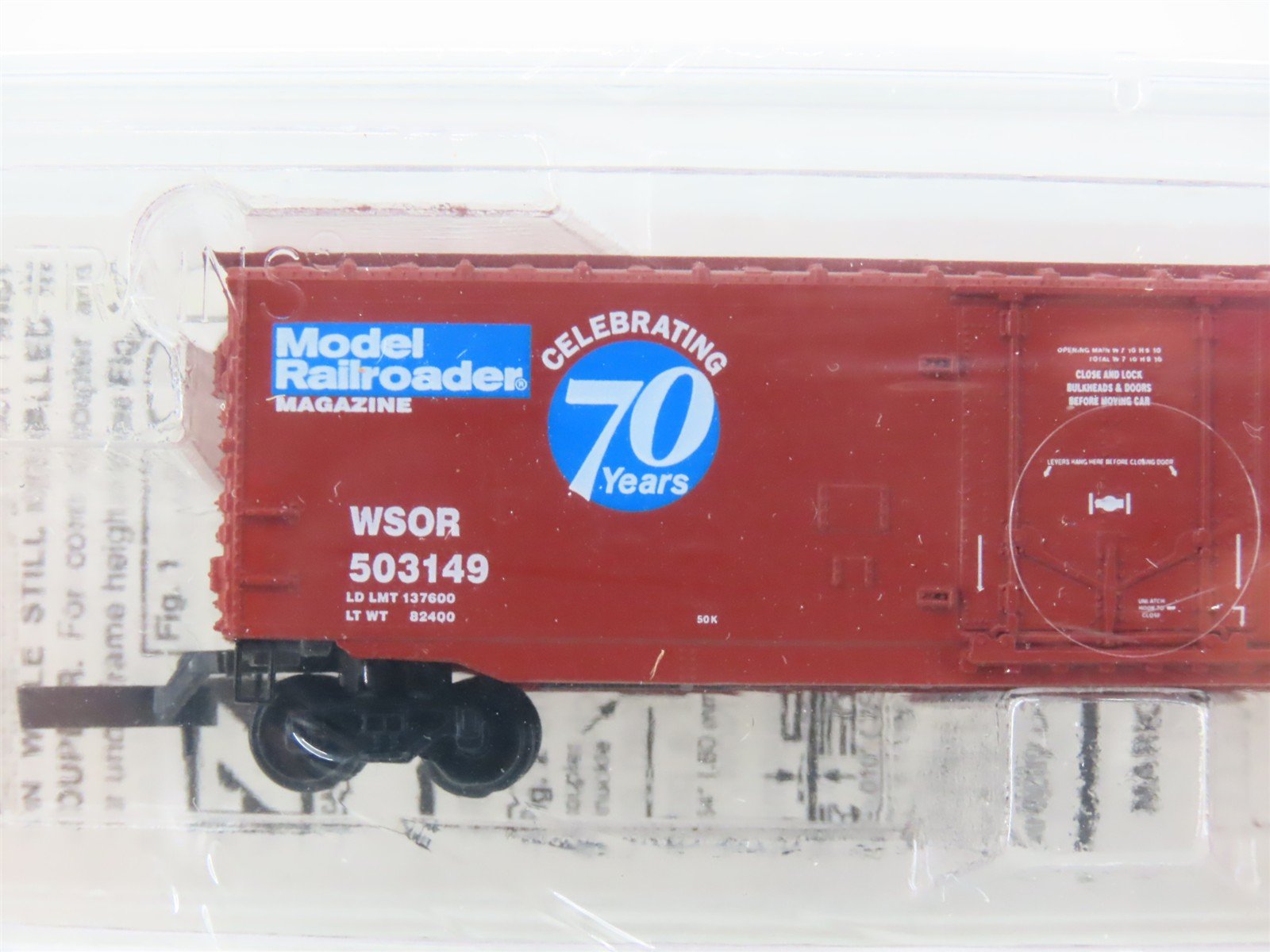 Z Scale Micro-Trains MTL 13626 WSOR Model Railroader 70 Years 50' Boxcar #503149