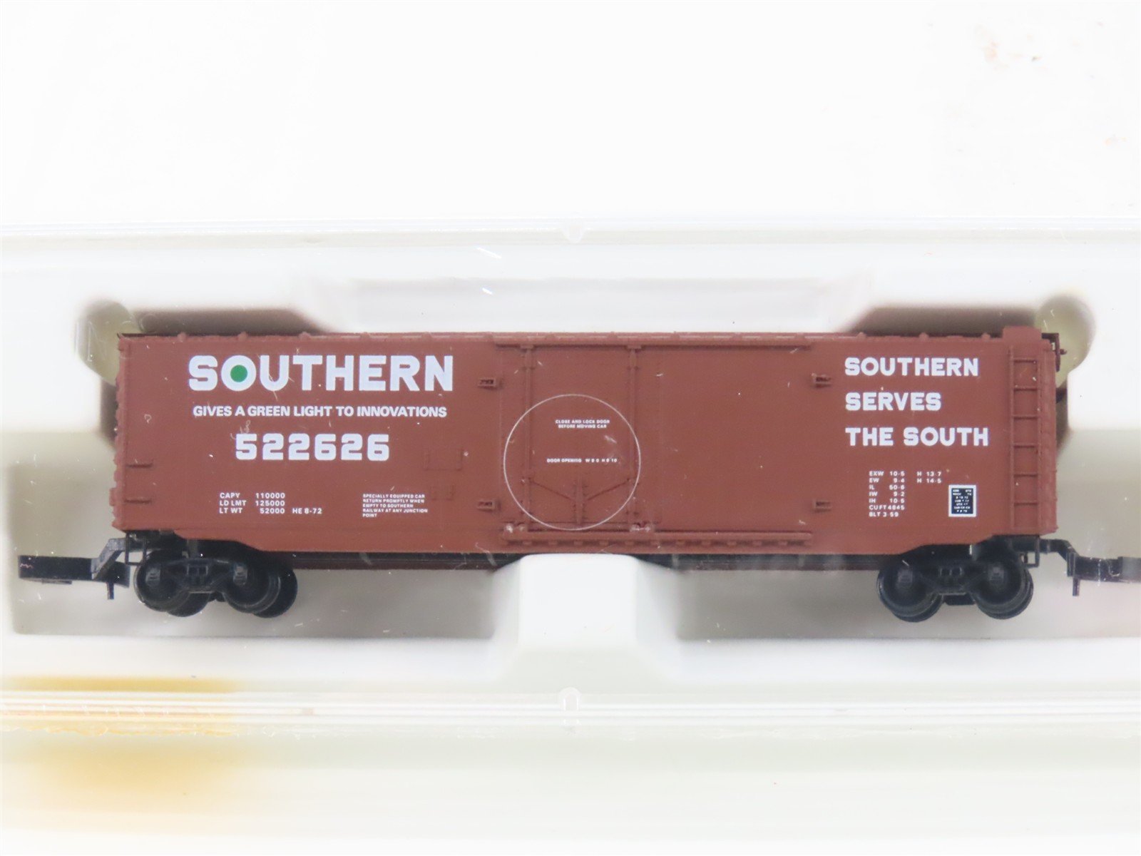 Z Scale Micro-Trains MTL 13618 Southern Railway "Green Light" 50' Boxcar #522626