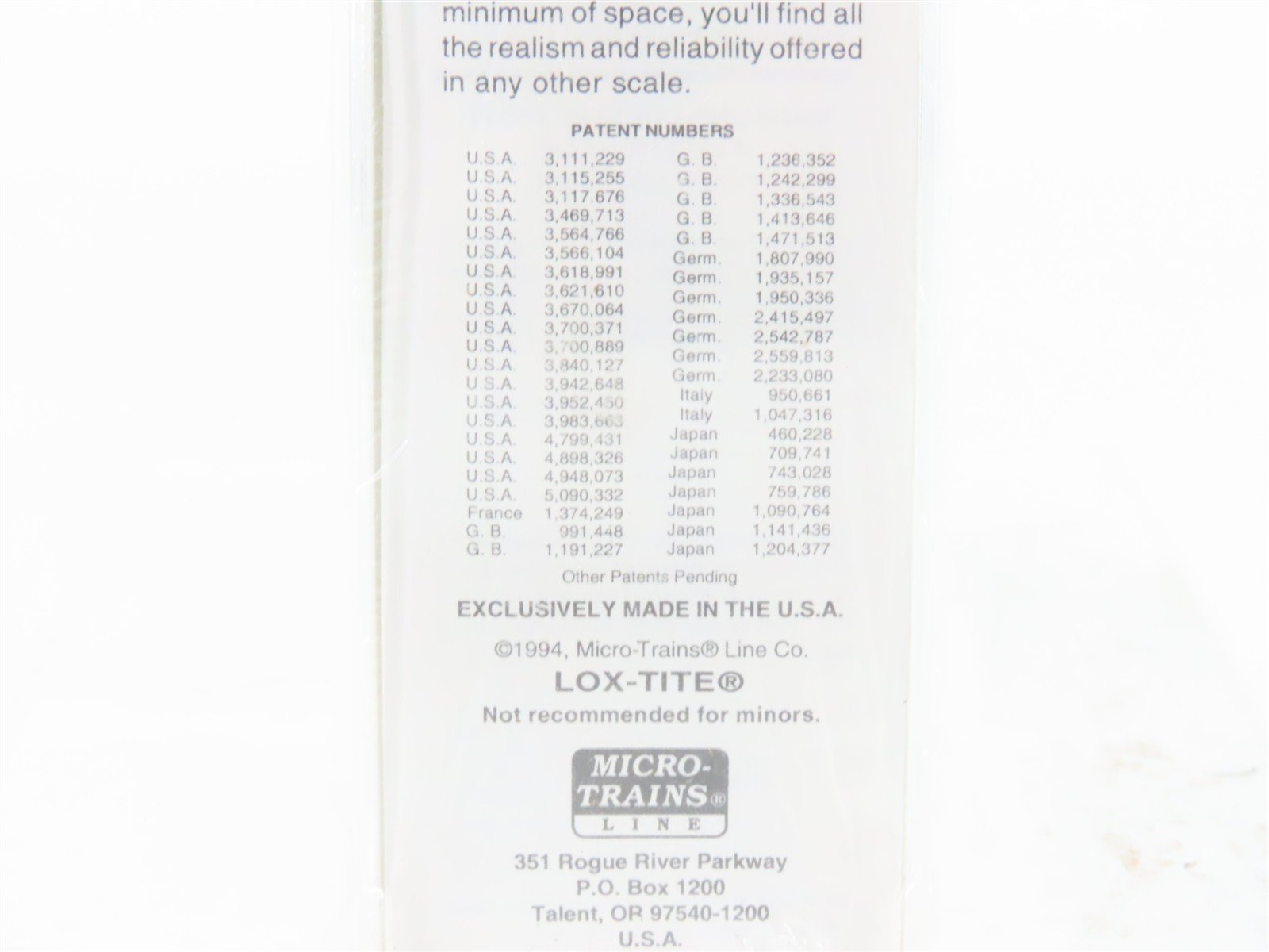 Z Scale Micro-Trains MTL 13618 Southern Railway 