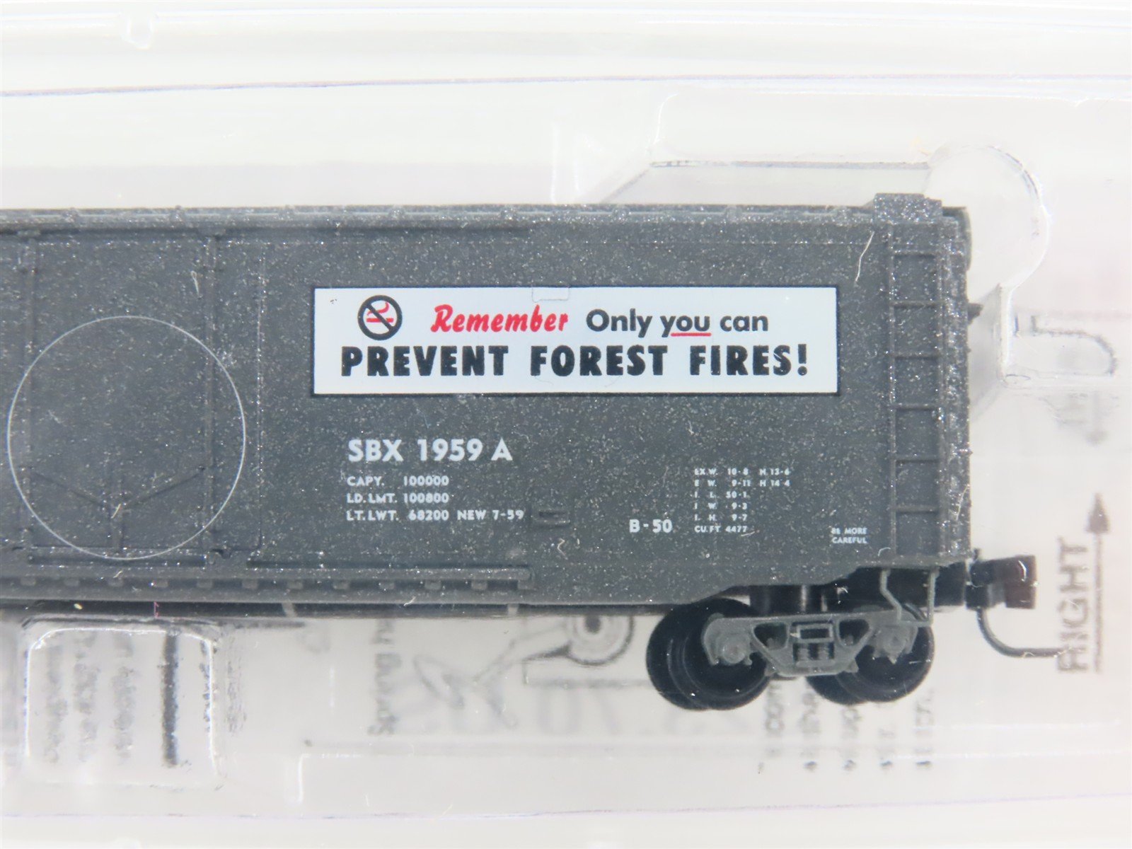 Z Scale Micro-Trains MTL 50700320 SBX Smokey Bear Forest Fire Prevention Boxcar