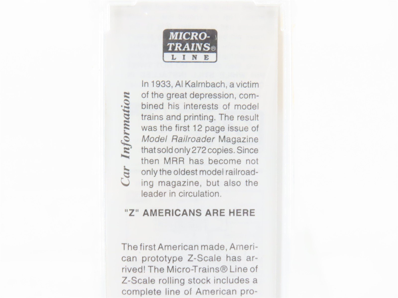 Z Scale Micro-Trains MTL 13630-2 MR Model Railroader 65 Years 50' Box Car 346599