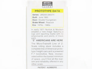 Z Scale Micro-Trains MTL 13703-2 N&W Norfolk & Western 50' Boxcar #285245 SEALED