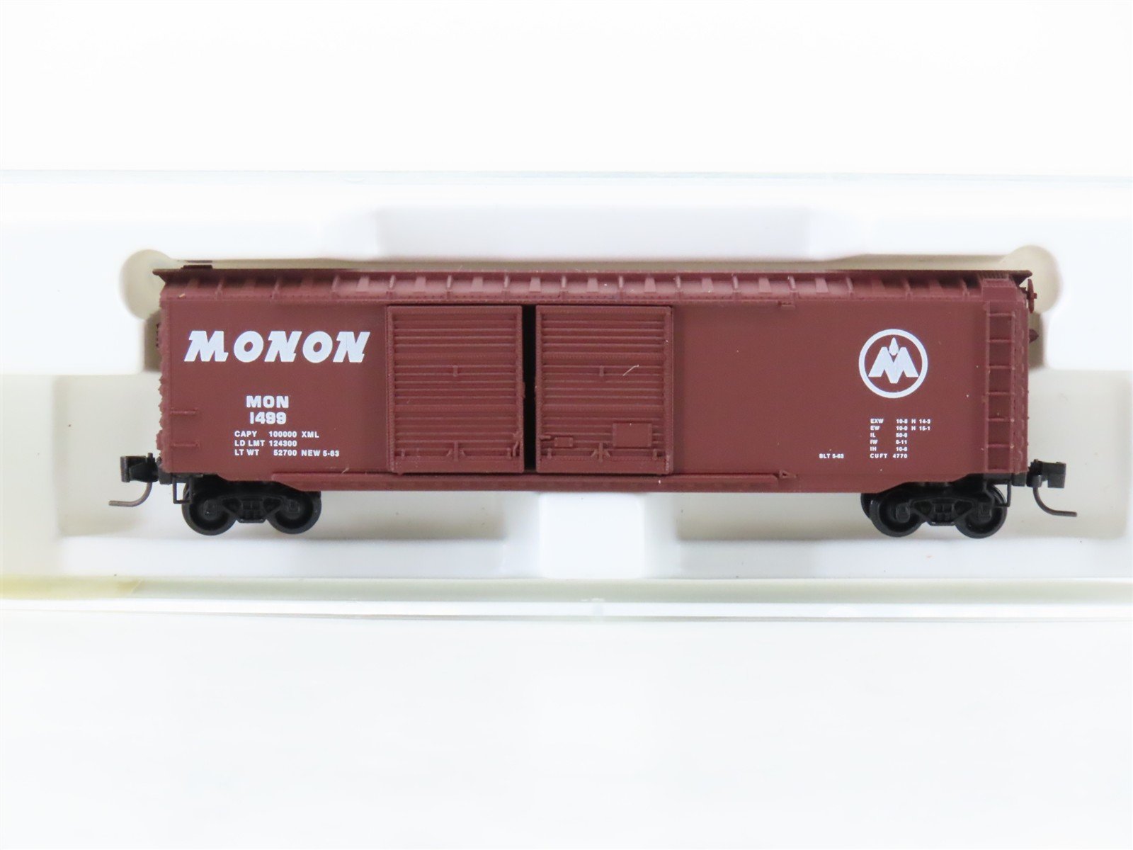 Z Scale Kadee Micro-Trains MTL 13711-2 MONON 50' Double Door Box Car #1499