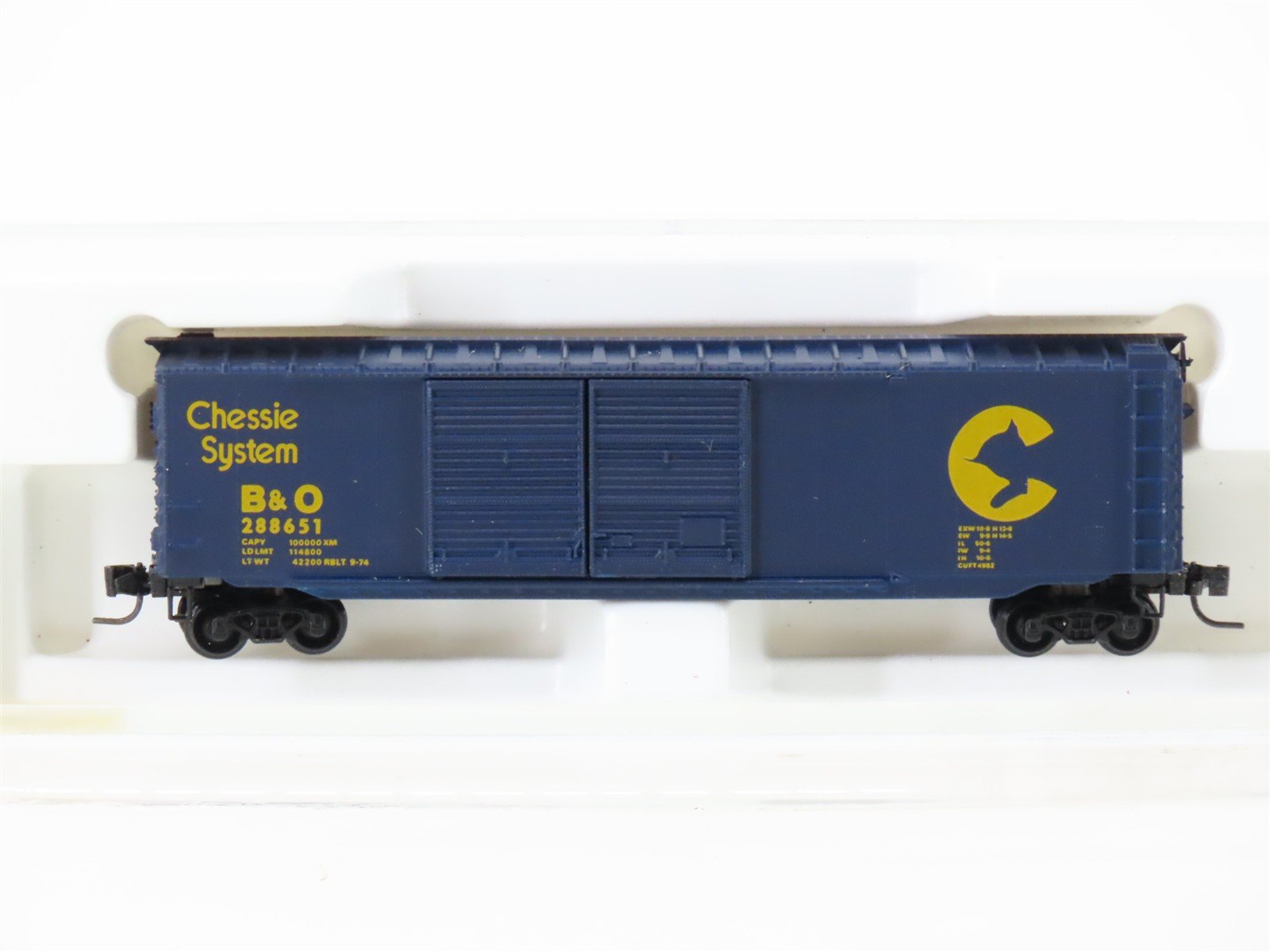 Z Scale Kadee Micro-Trains MTL 13706-2 B&O Chessie System 50' Box Car #288651