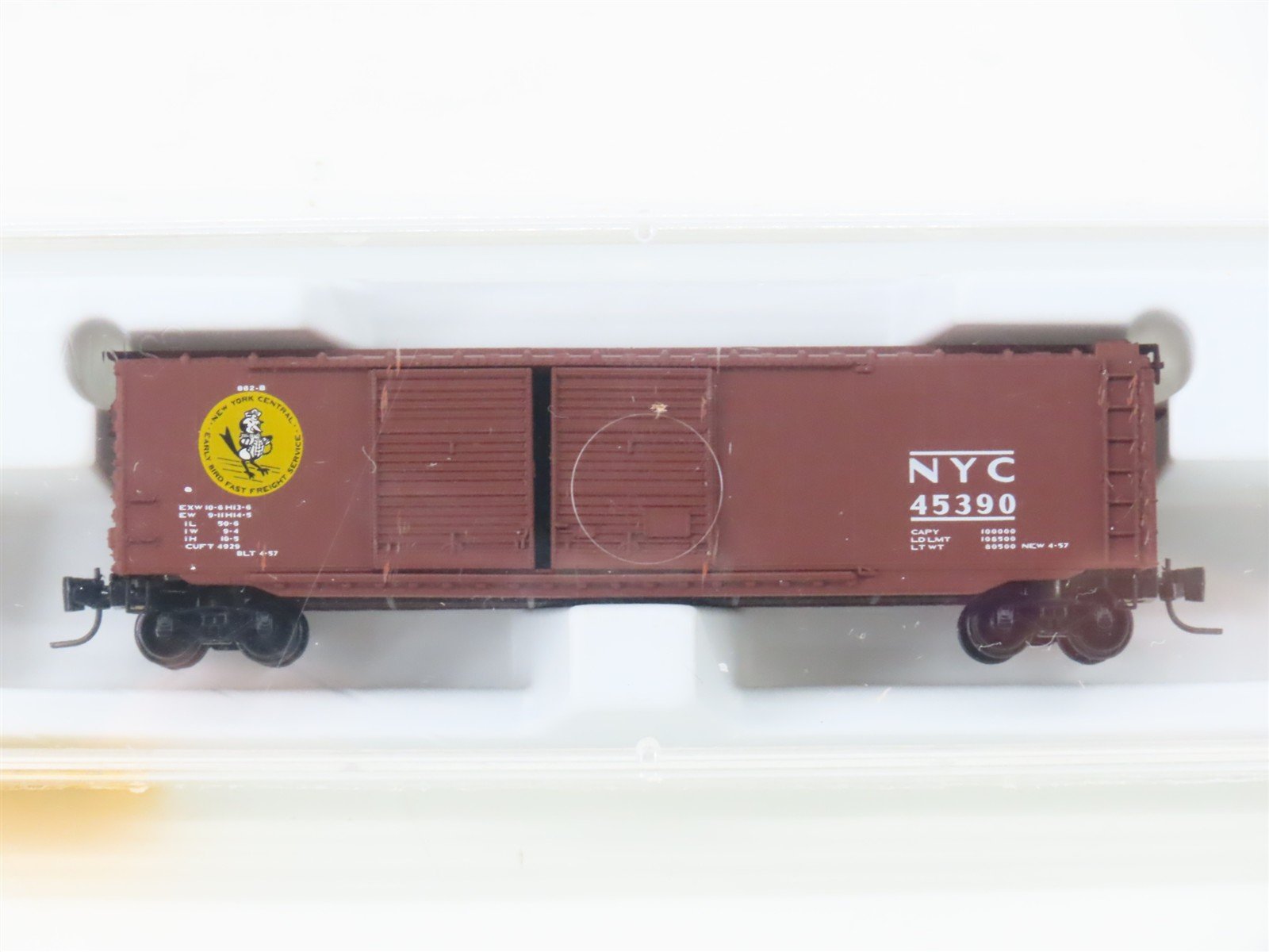 Z Scale Micro-Trains MTL 13716-2 NYC Early Bird 50' Box Car #45390 - SEALED