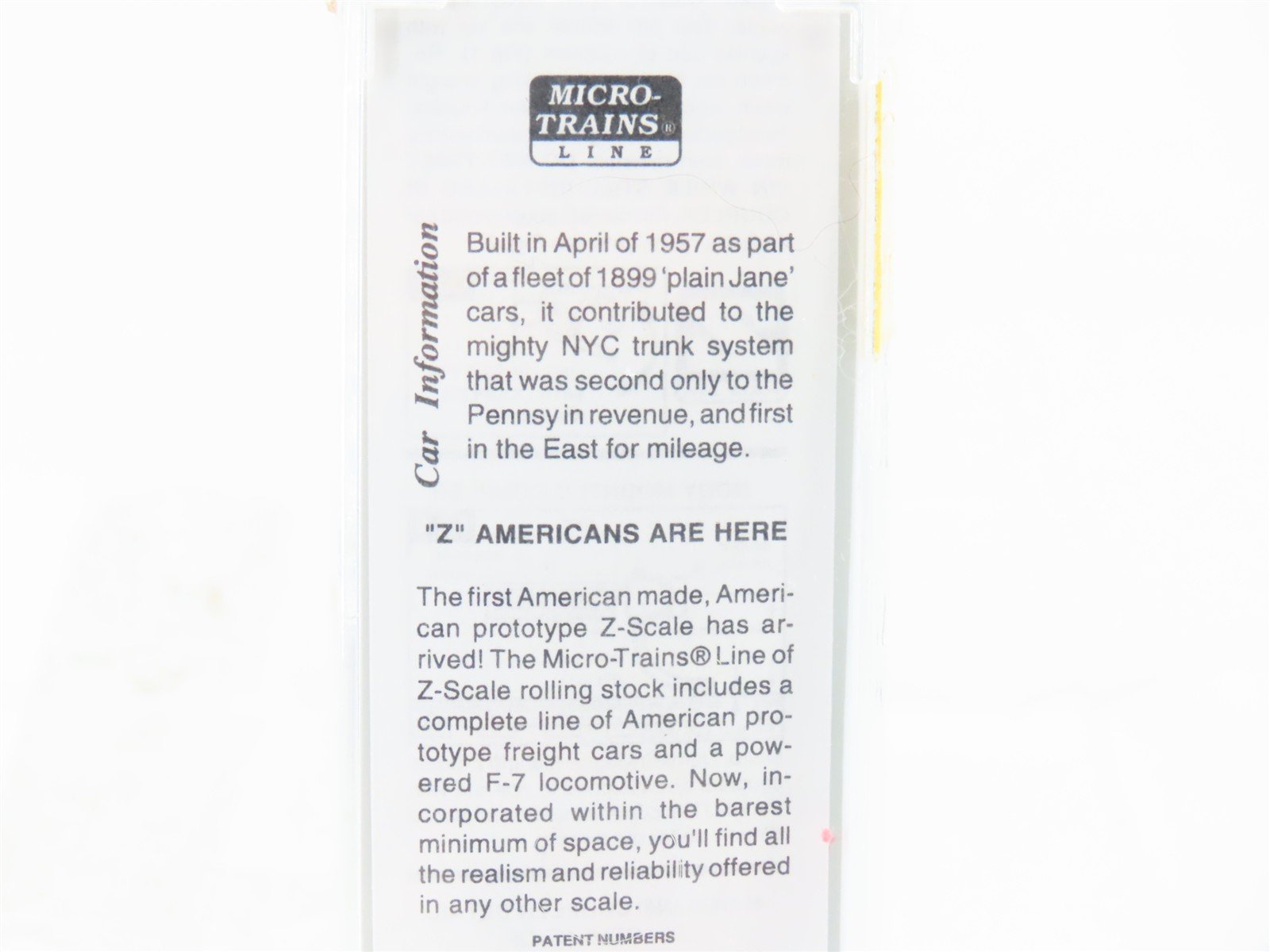 Z Scale Micro-Trains MTL 13716-2 NYC Early Bird 50' Box Car #45390 - SEALED