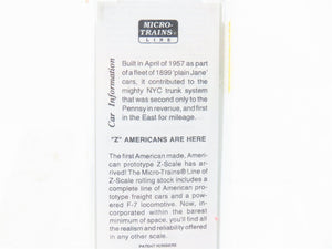 Z Scale Micro-Trains MTL 13716-2 NYC Early Bird 50' Box Car #45390 - SEALED