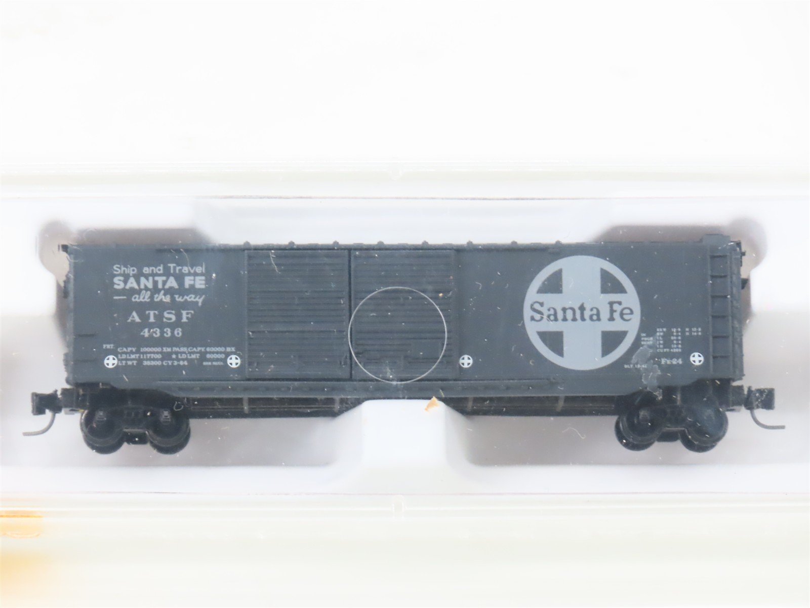 Z Scale Micro-Trains MTL 13719-2 ATSF "Ship And Travel" 50' Box Car #4336 SEALED