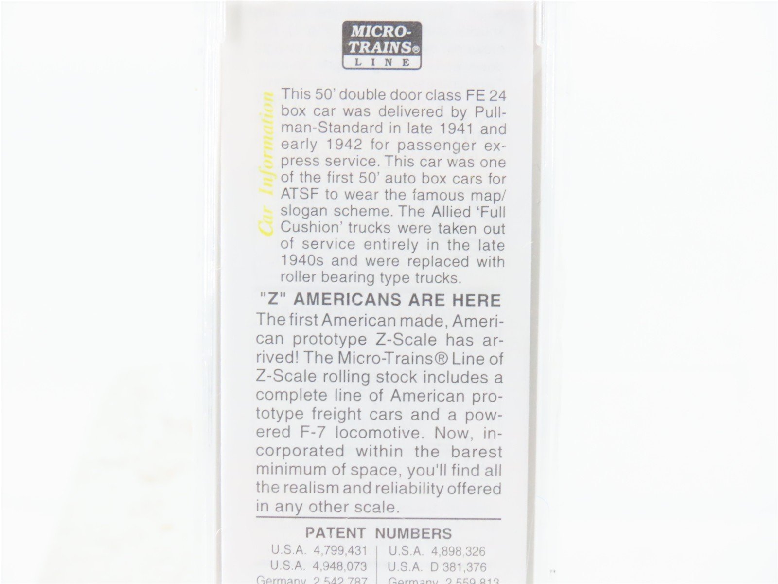 Z Scale Micro-Trains MTL 13720-2 ATSF 