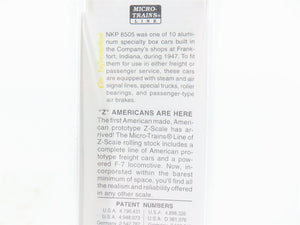Z Scale Micro-Trains MTL 14122-2 NKP Nickel Plate Road 40' Boxcar #8505 - SEALED