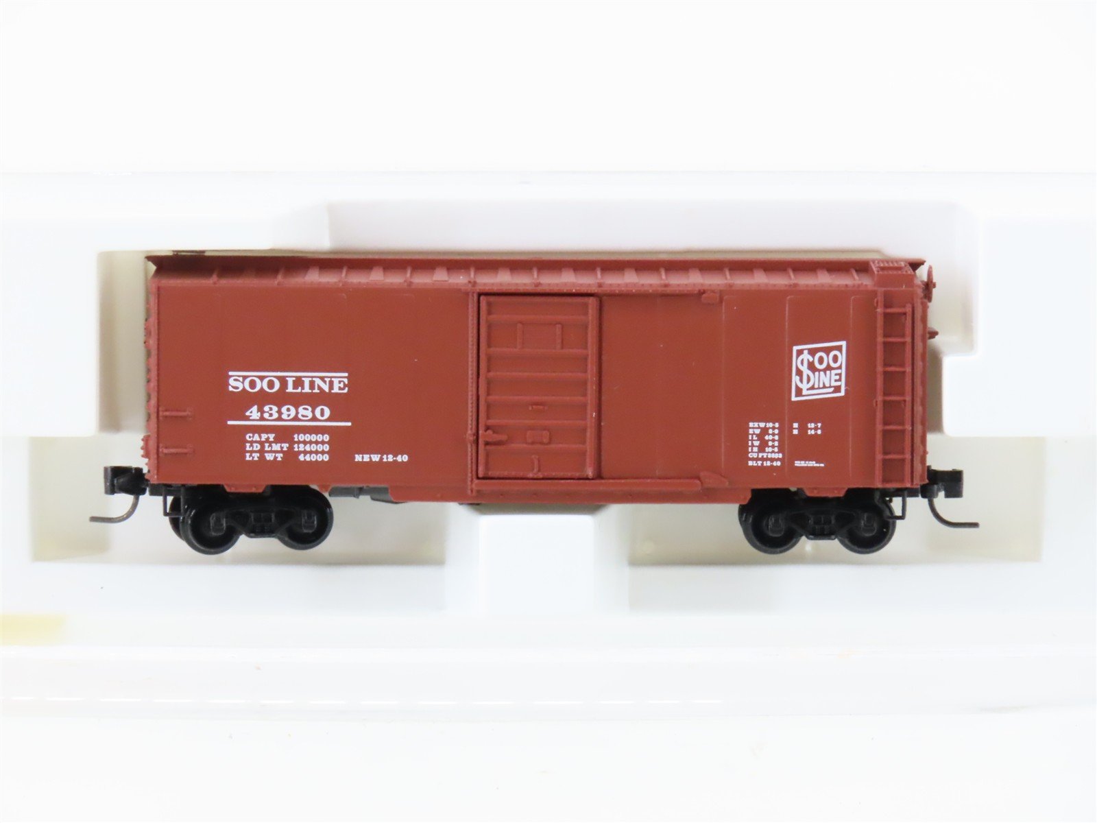 Z Scale Kadee Micro-Trains MTL 14120-2 SOO Line 40' Single Door Box Car #43980