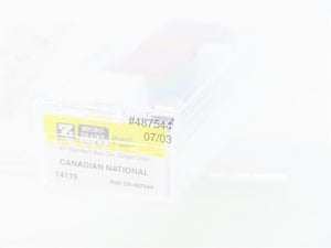 Z Micro-Trains MTL 14119 CN Canadian National Maple Leaf 40' Box Car #487544