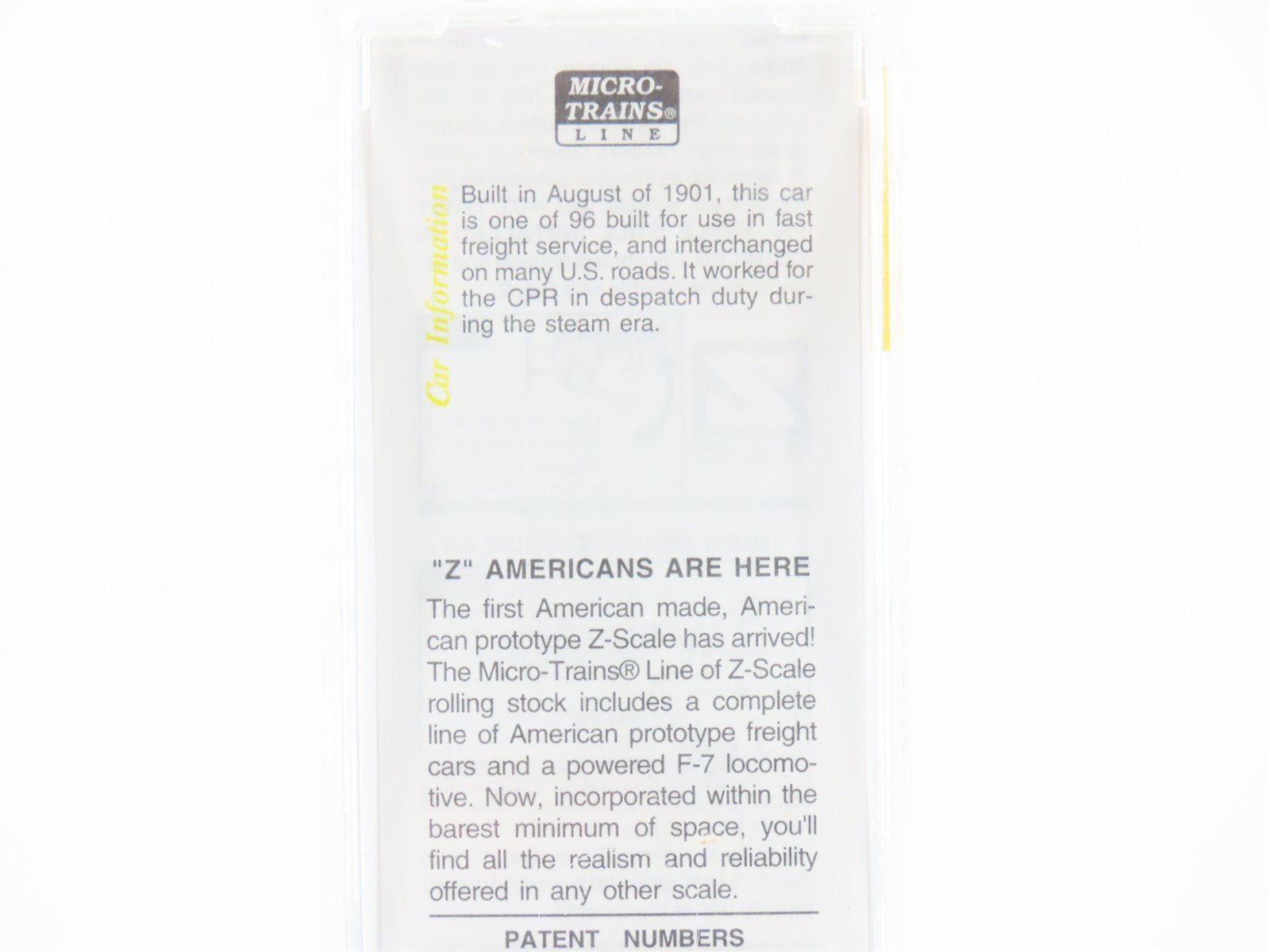 Z Scale Micro-Trains MTL 13910-2 CP Canadian Pacific Despatch 40' Box Car #19442