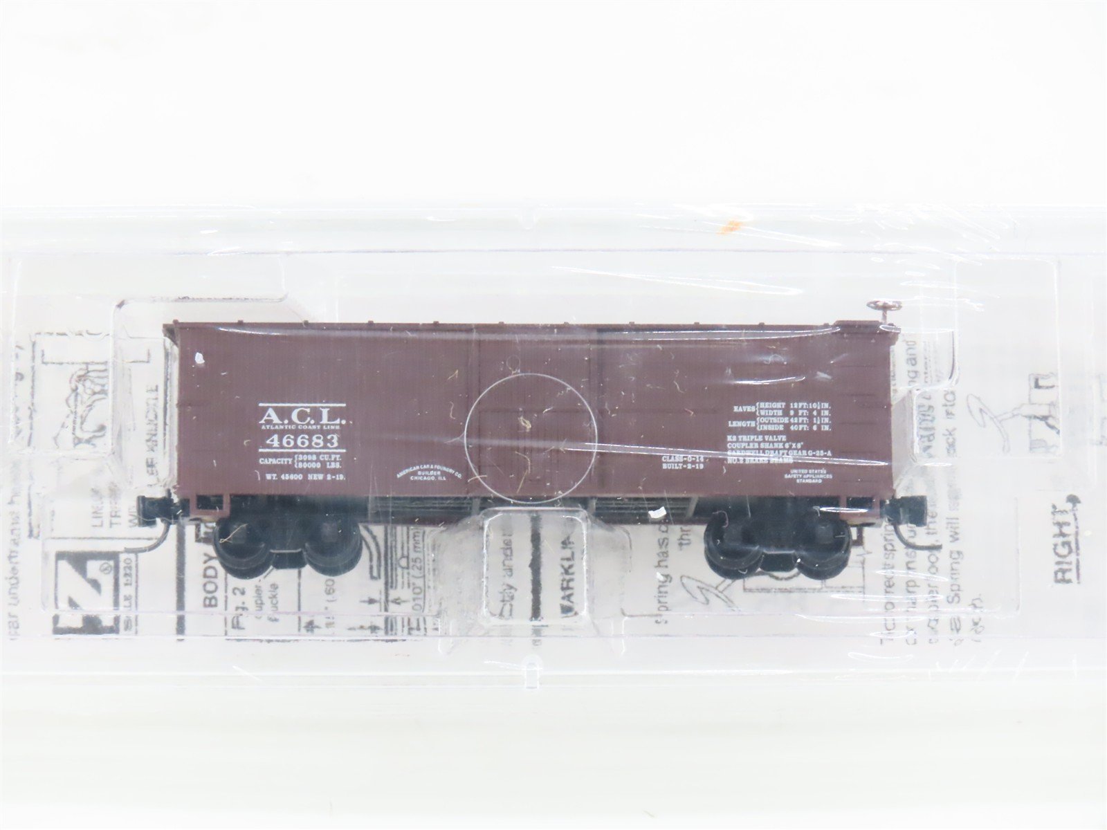 Z Micro-Trains MTL 13912-2 ACL Atlantic Coast Line 40' Box Car #46683 - SEALED