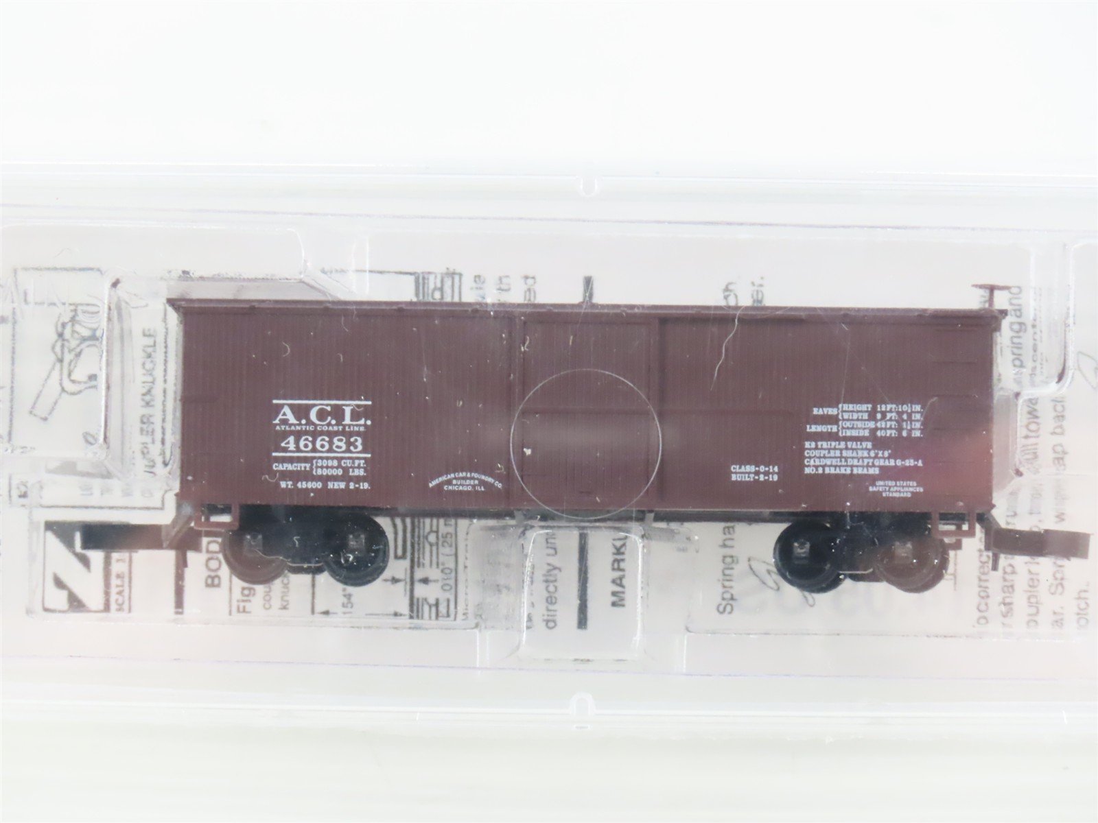 Z Scale Micro-Trains MTL 13912 ACL Atlantic Coast Line 40' Box Car #46683 SEALED